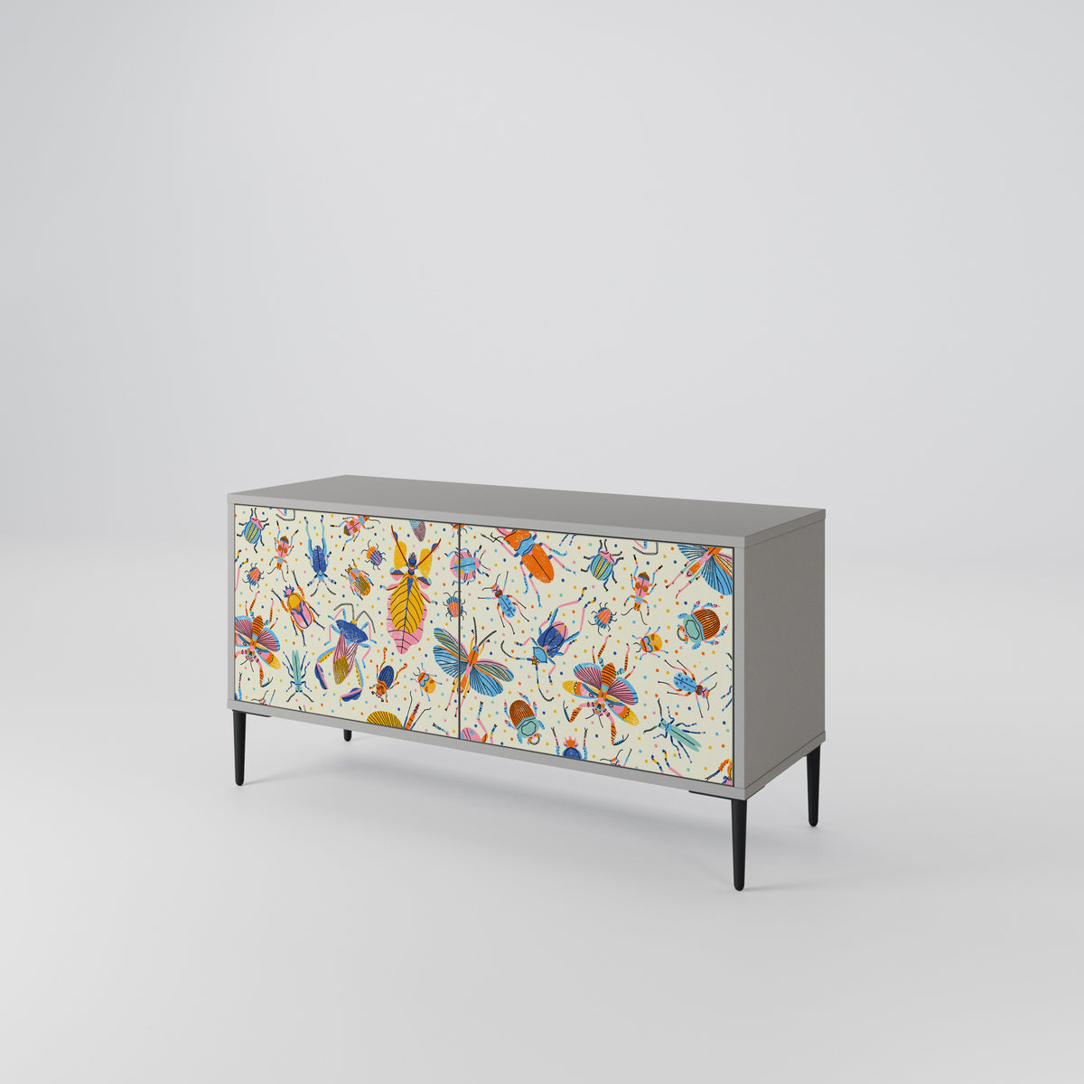 COLORFUL INSECTS Mueble de TV Compacto de 2 puertas