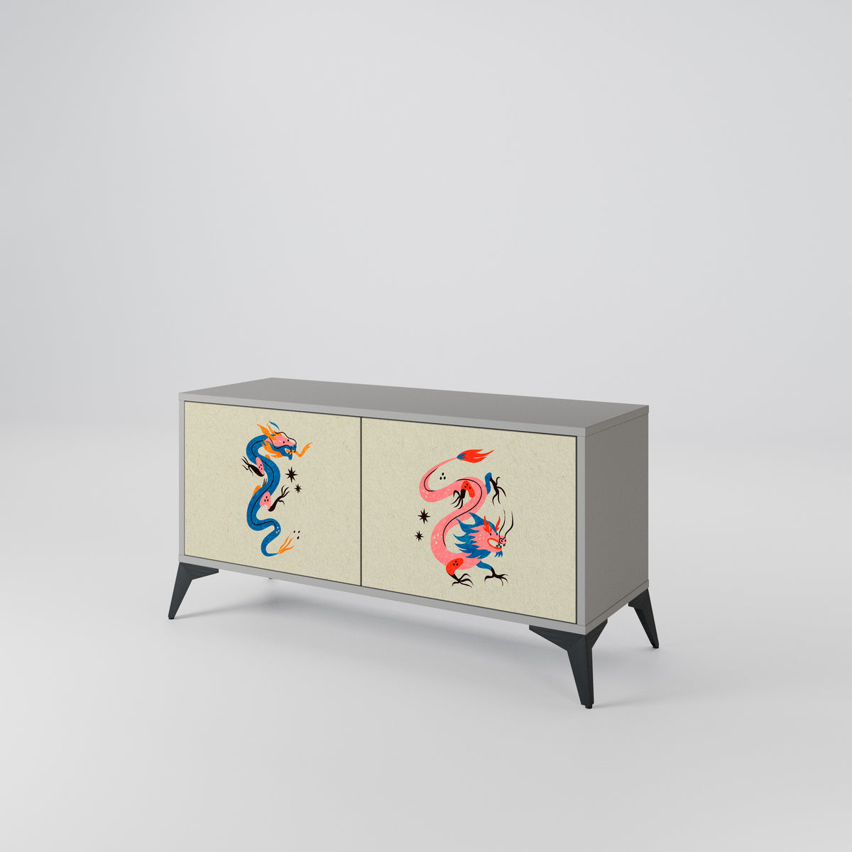 MYTHOLOGICAL CREATURES Mueble de TV Compacto de 2 puertas