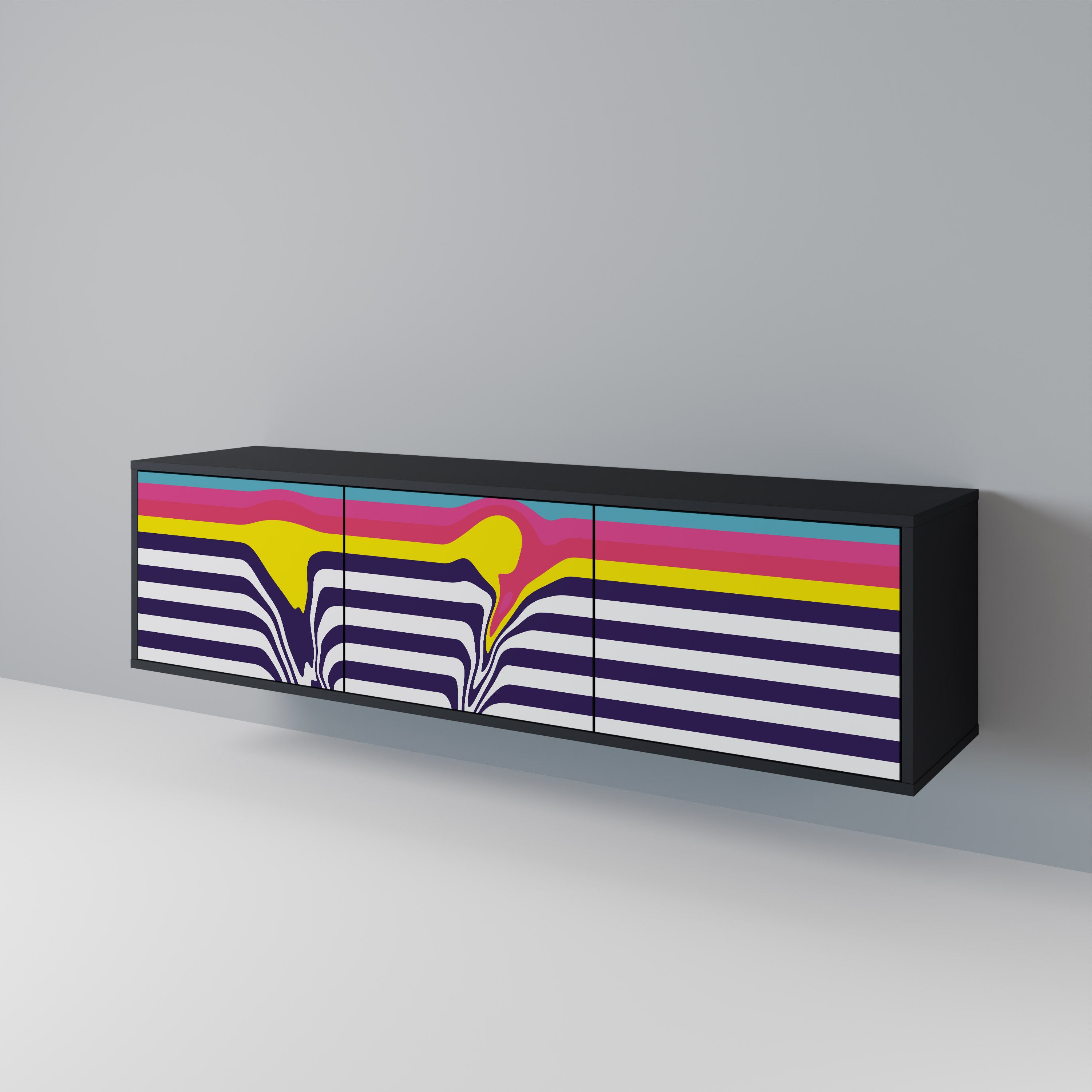COLORFUL DIVERSION 3-Door TV Cabinet