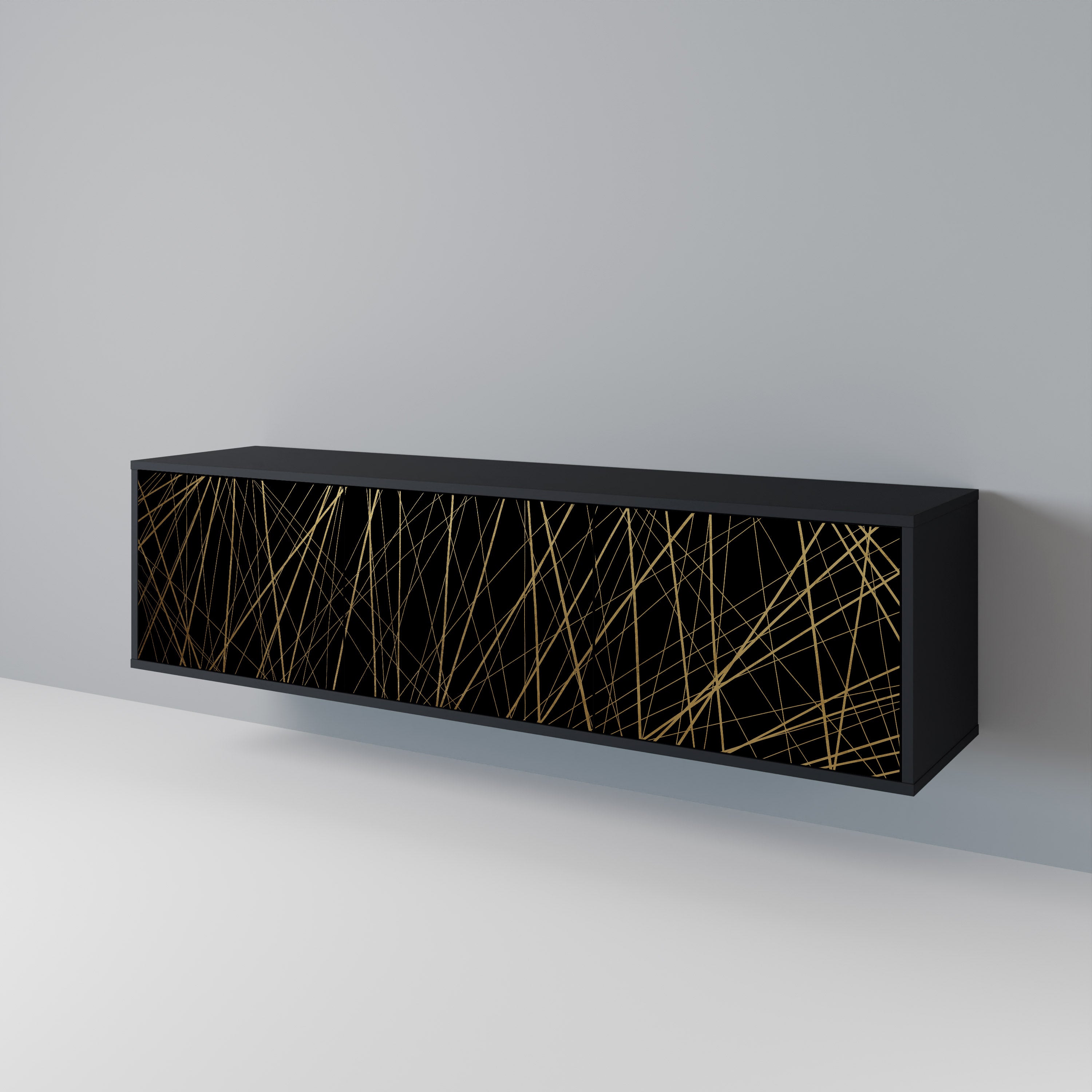 BRIGHT MESH 3-Door TV Cabinet