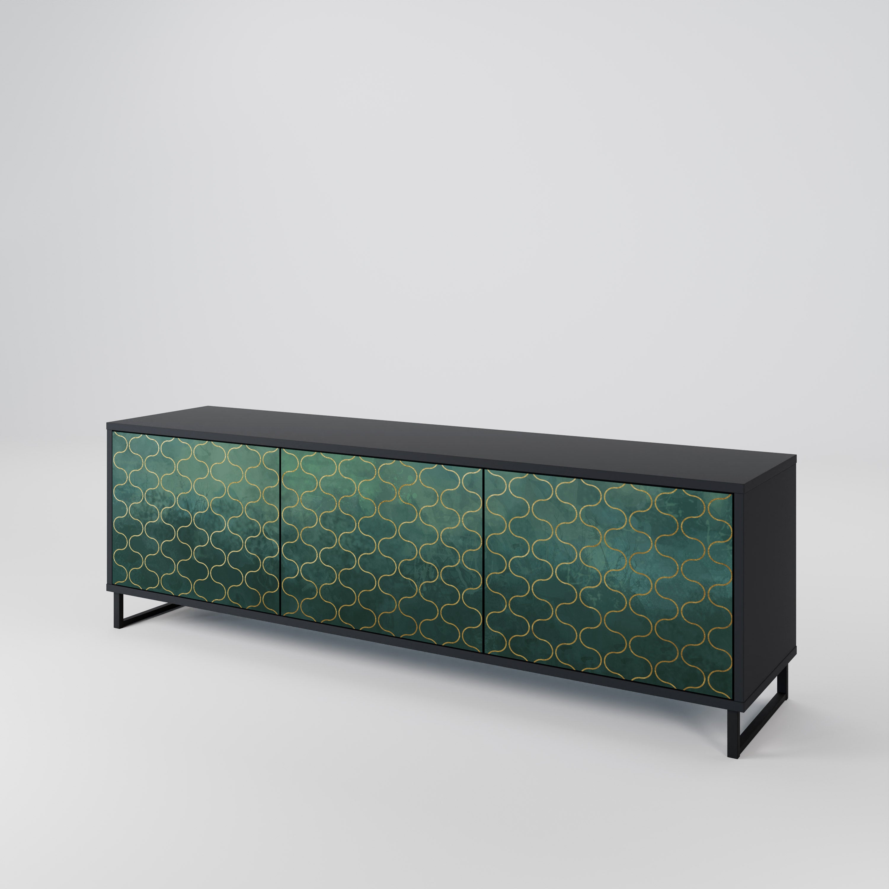 TESSELATED GREENERY 3-Door TV Cabinet