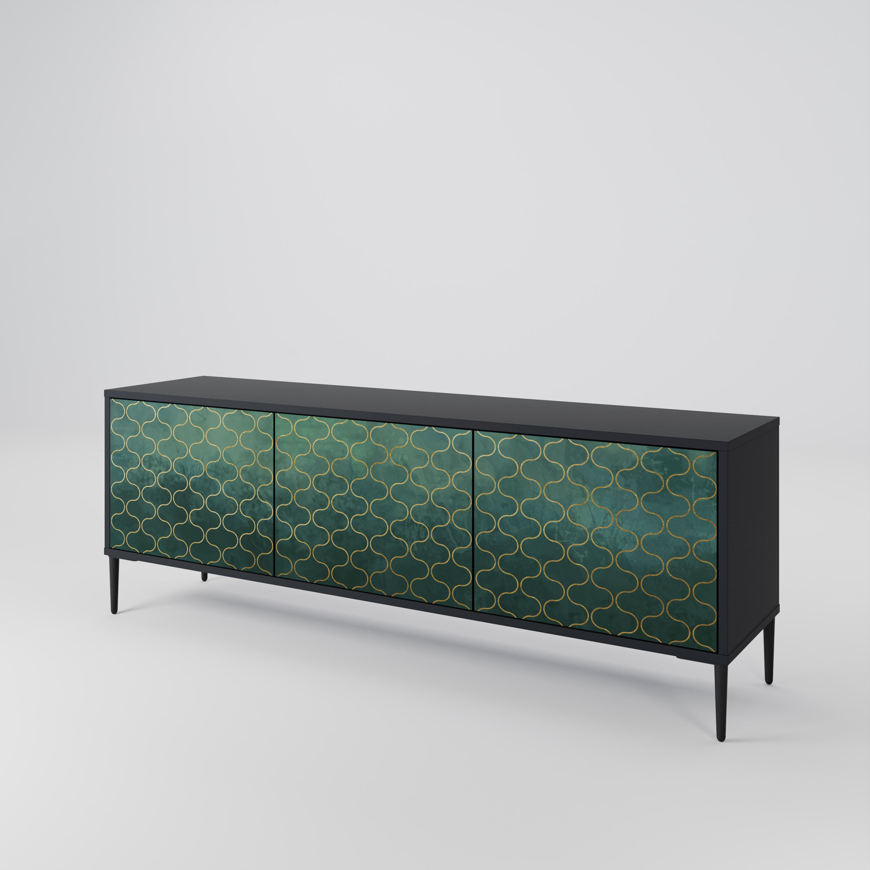 TESSELATED GREENERY 3-Door TV Cabinet