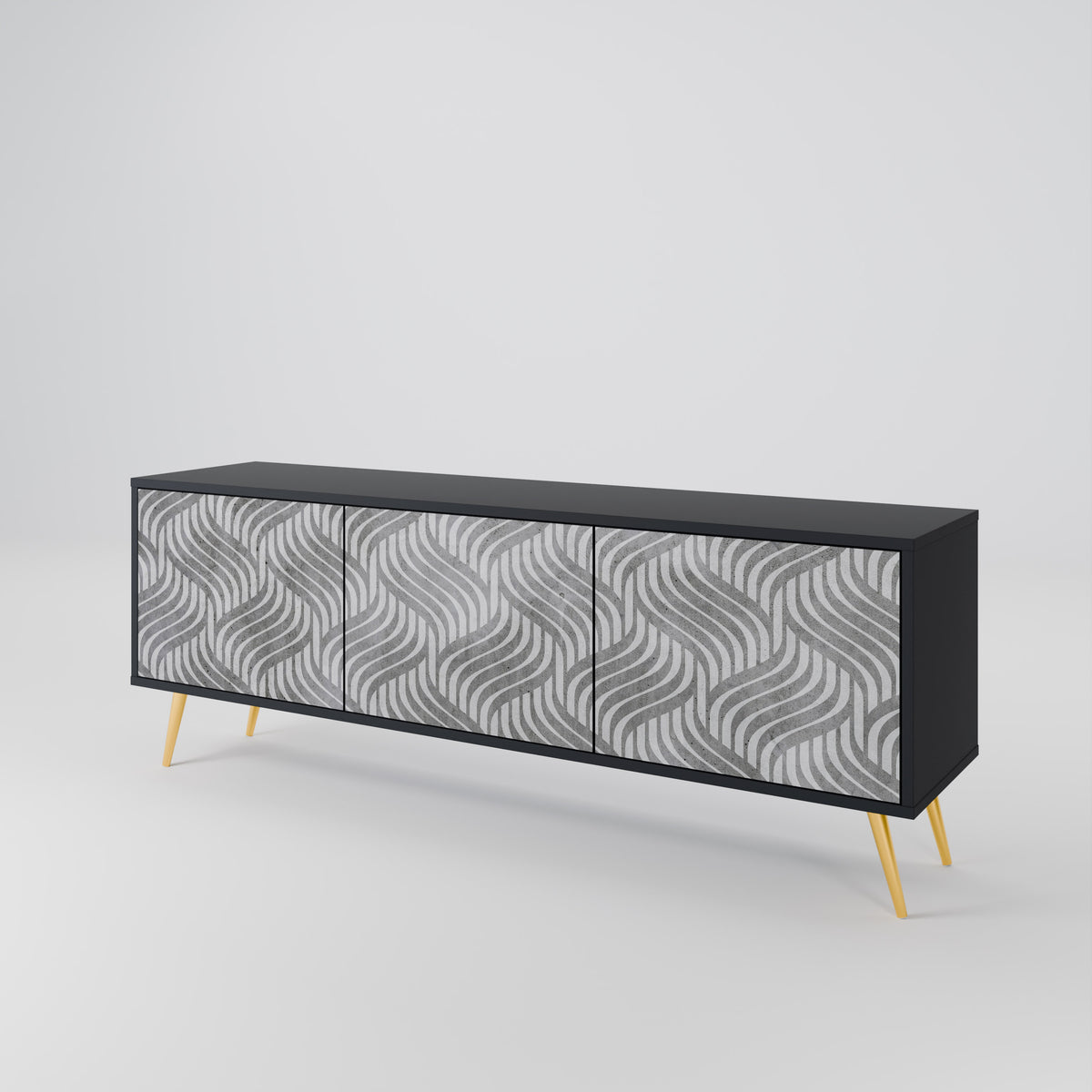 CONCRETE MOVEMENT 3-Door TV Cabinet