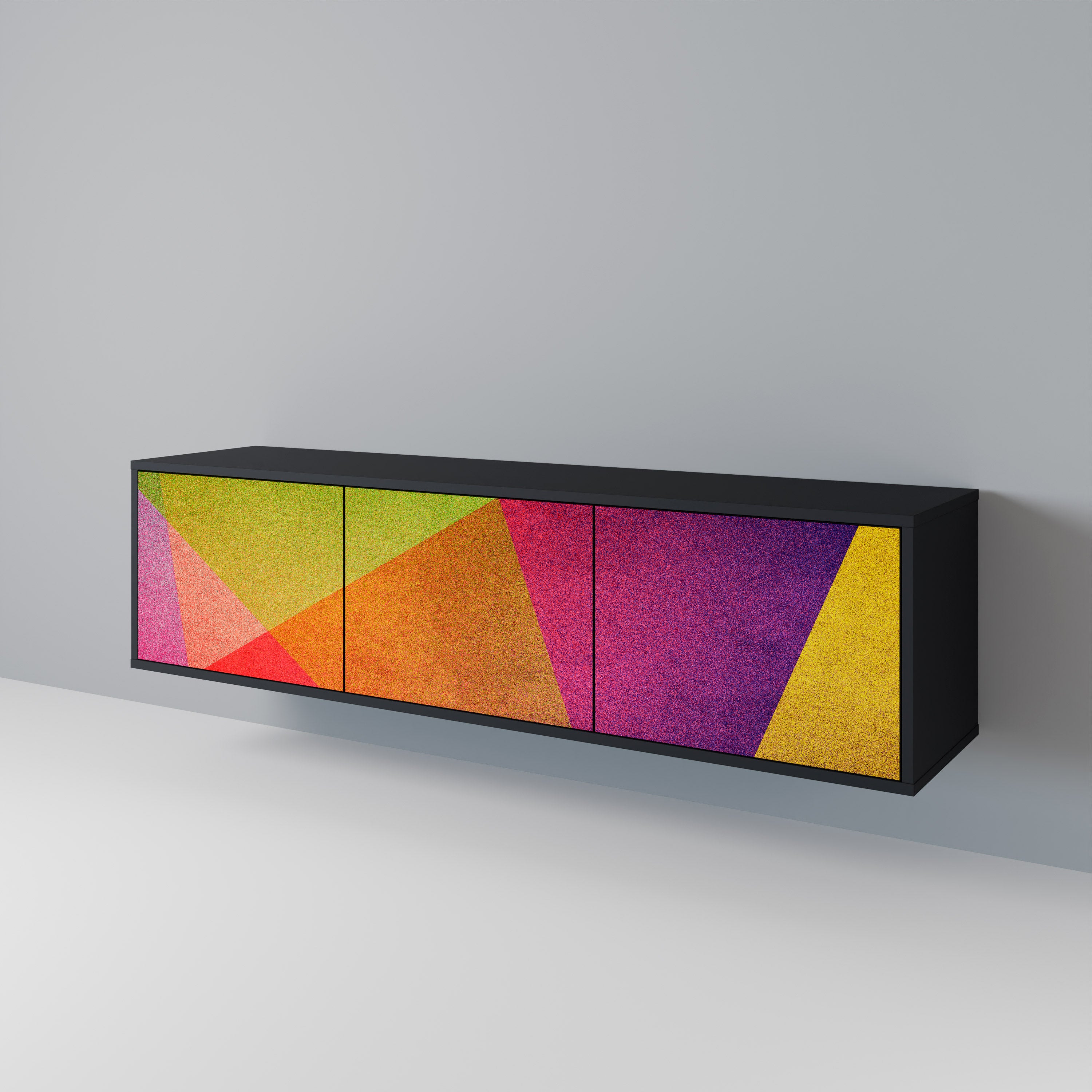 VIVID GEOMETRY TV-bänk med 3 dörrar