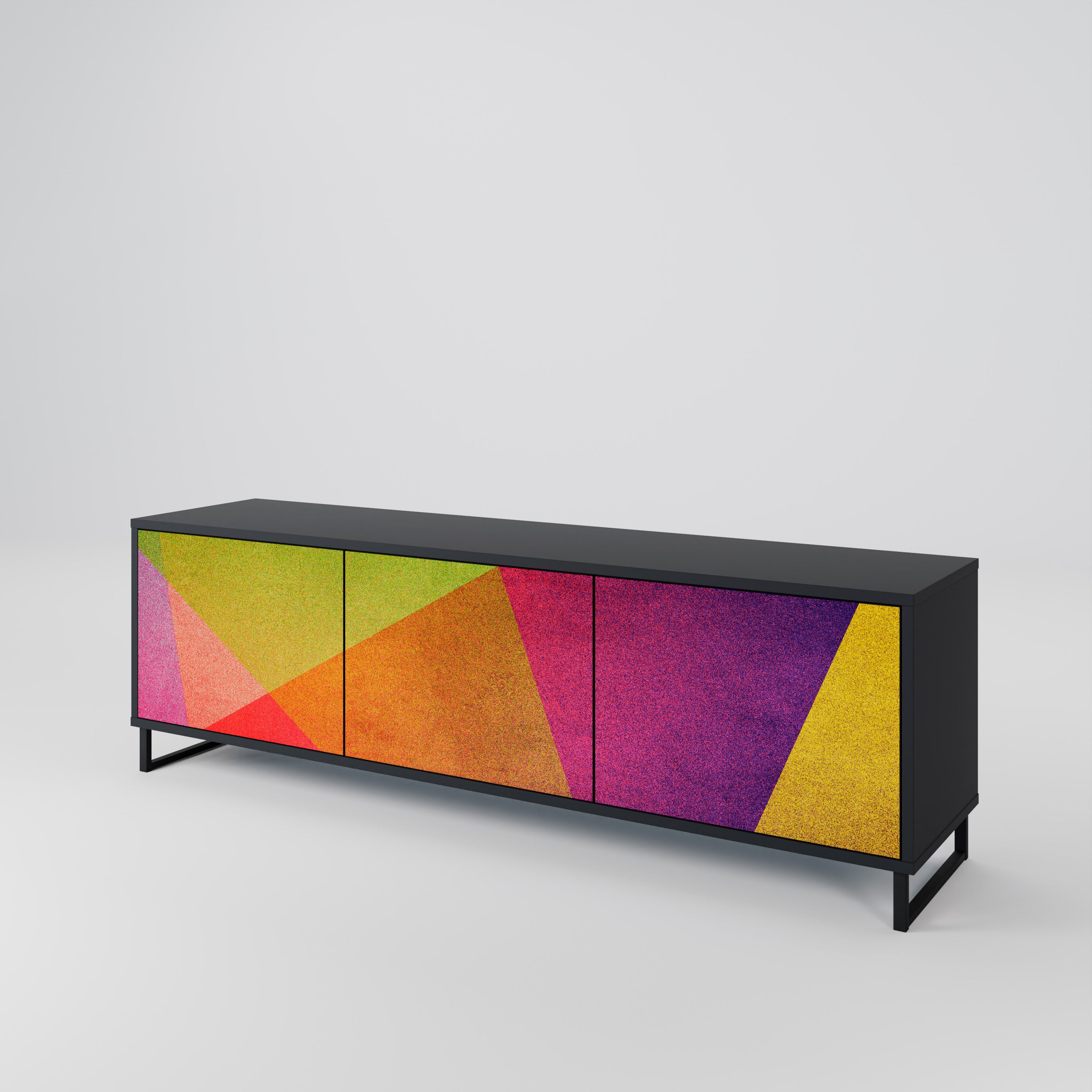 VIVID GEOMETRY TV-bänk med 3 dörrar