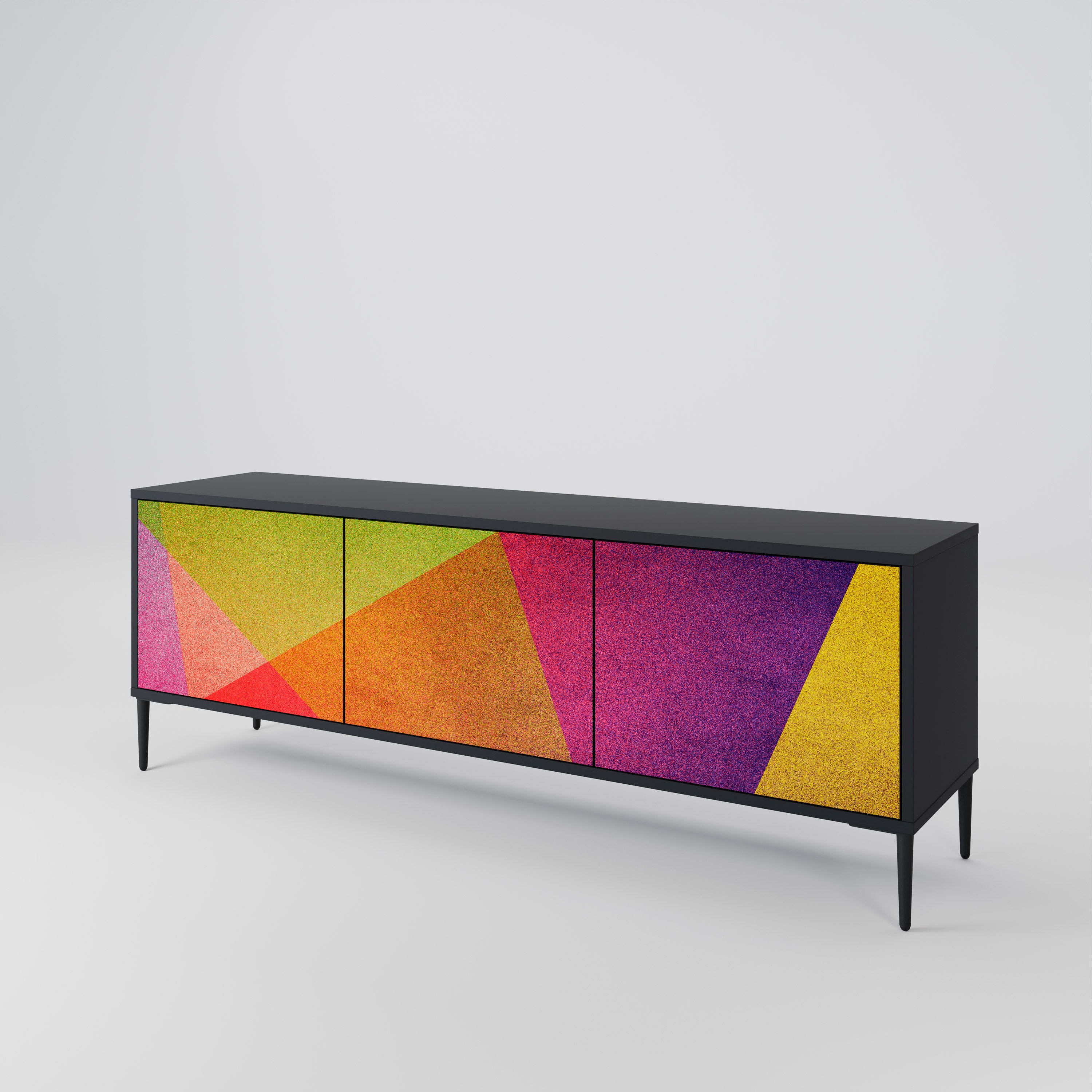 VIVID GEOMETRY TV-bänk med 3 dörrar
