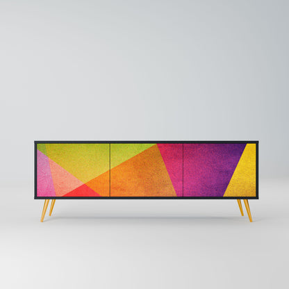 Mobile TV VIVID GEOMETRY a 3 ante con finitura nera