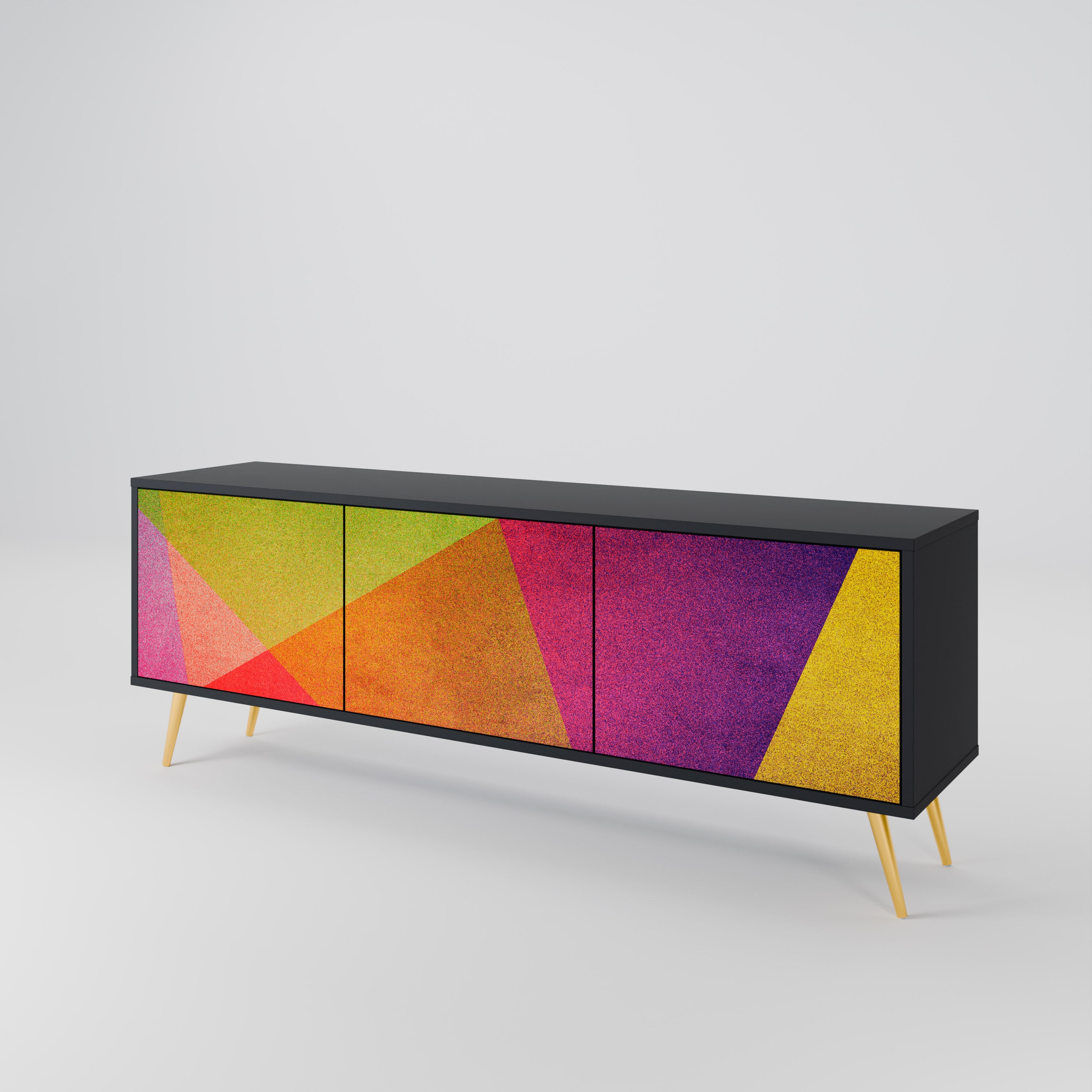 VIVID GEOMETRY TV-bänk med 3 dörrar