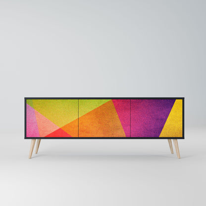 Mobile TV VIVID GEOMETRY a 3 ante con finitura nera