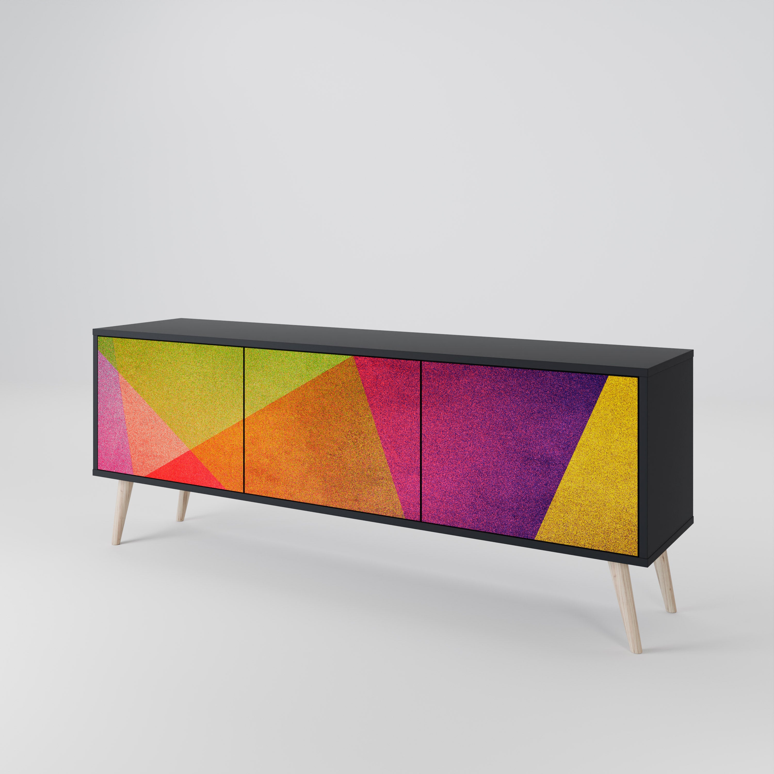 VIVID GEOMETRY TV-bänk med 3 dörrar