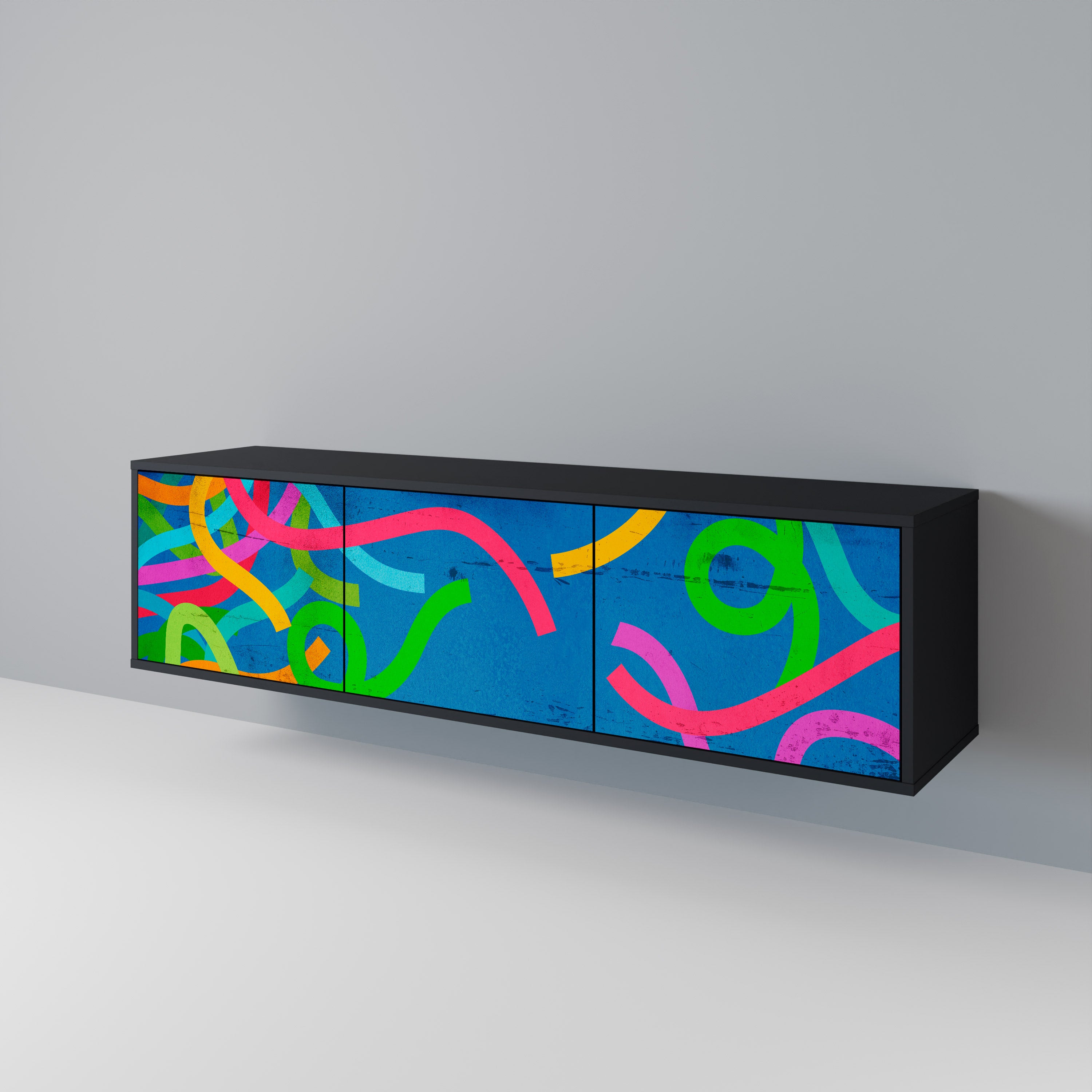 STREAMER TANGLE TV-bänk med 3 dörrar