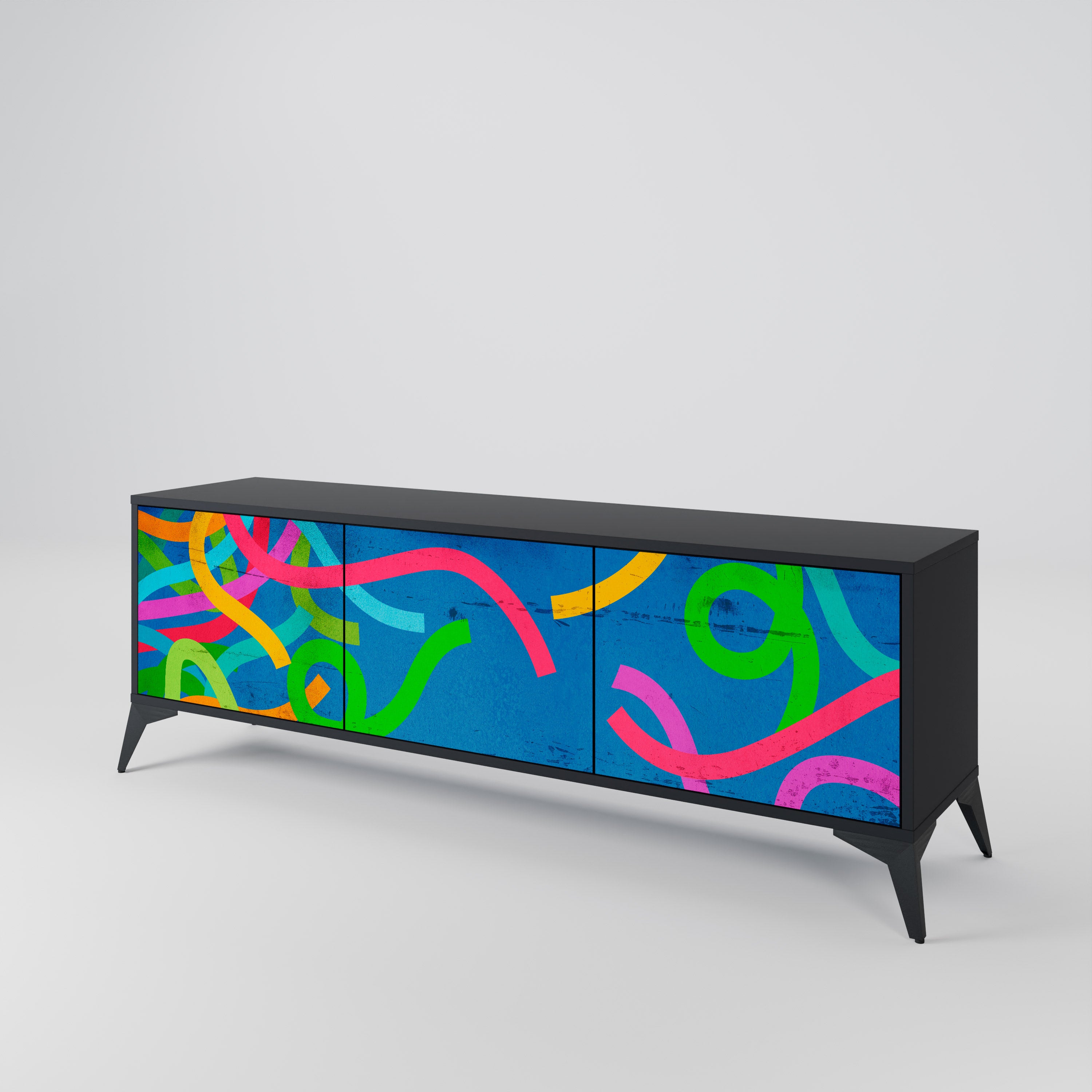 STREAMER TANGLE TV-bänk med 3 dörrar