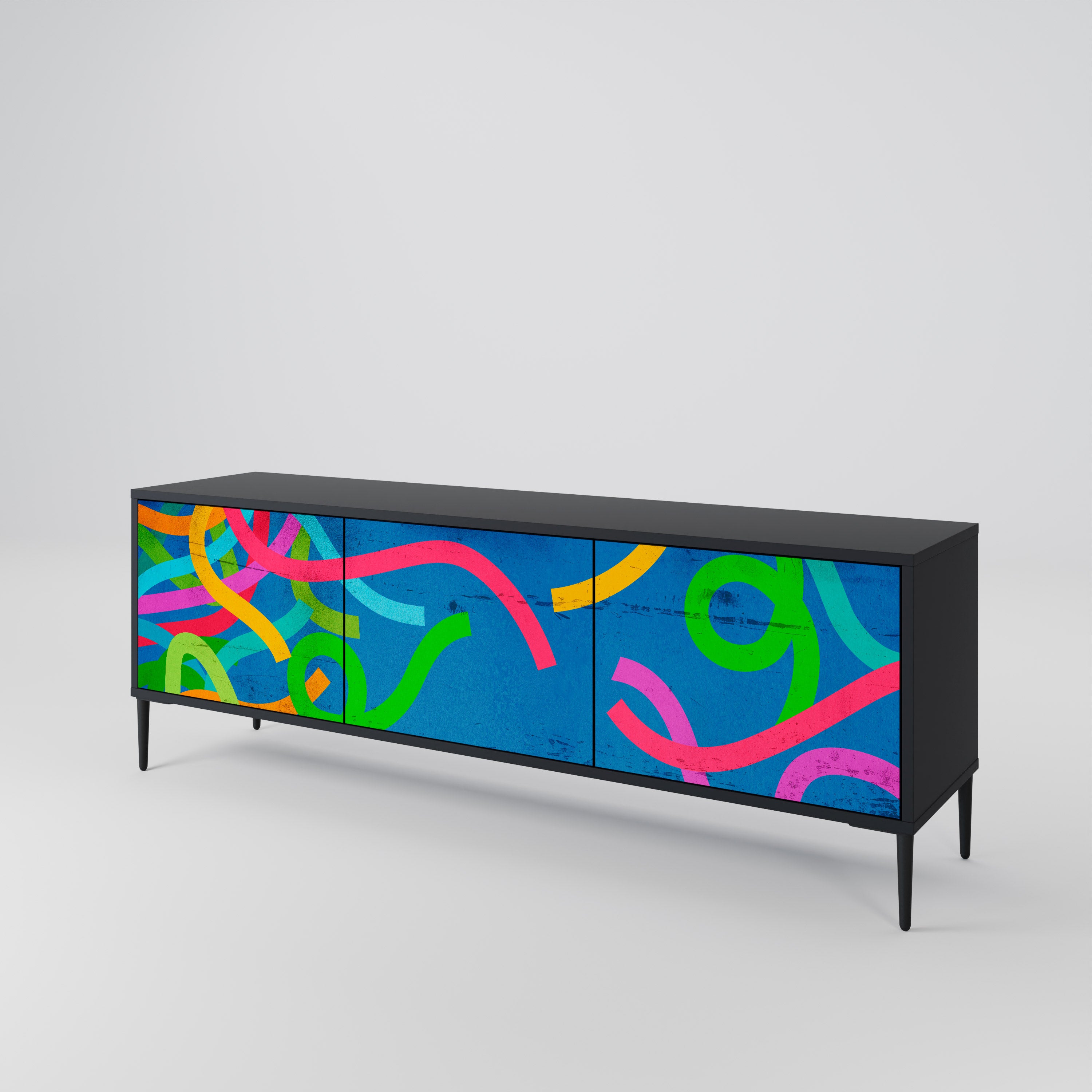 STREAMER TANGLE TV-bänk med 3 dörrar