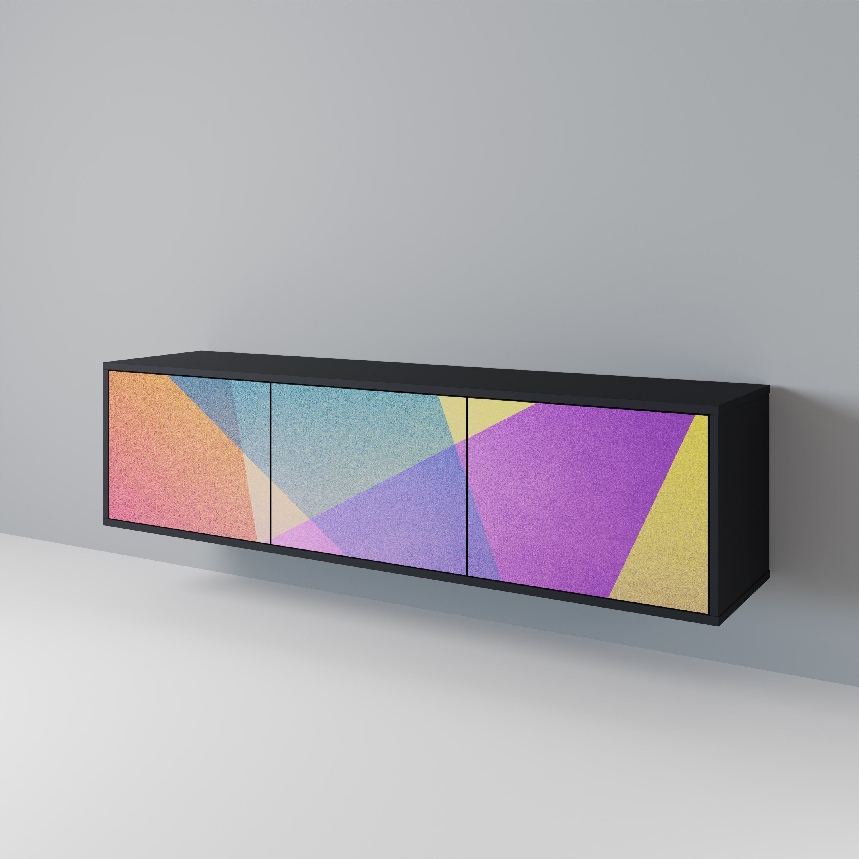 BRIGHT GEOMETRY TV-bänk med 3 dörrar