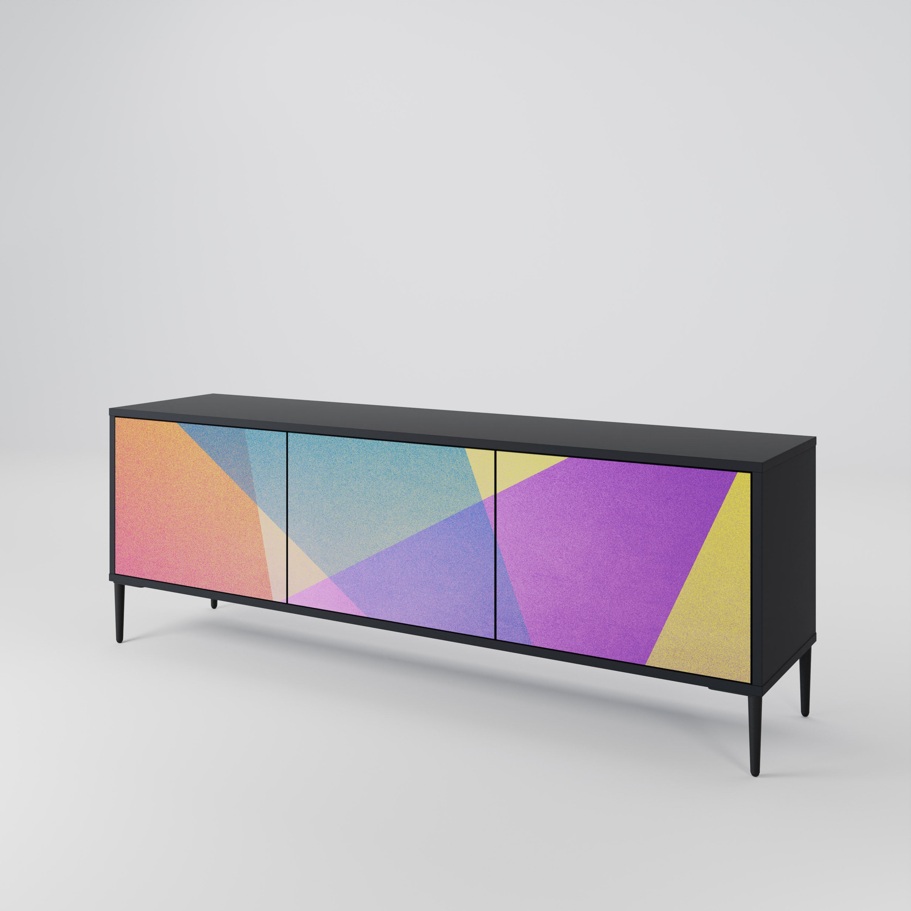 BRIGHT GEOMETRY TV-bänk med 3 dörrar