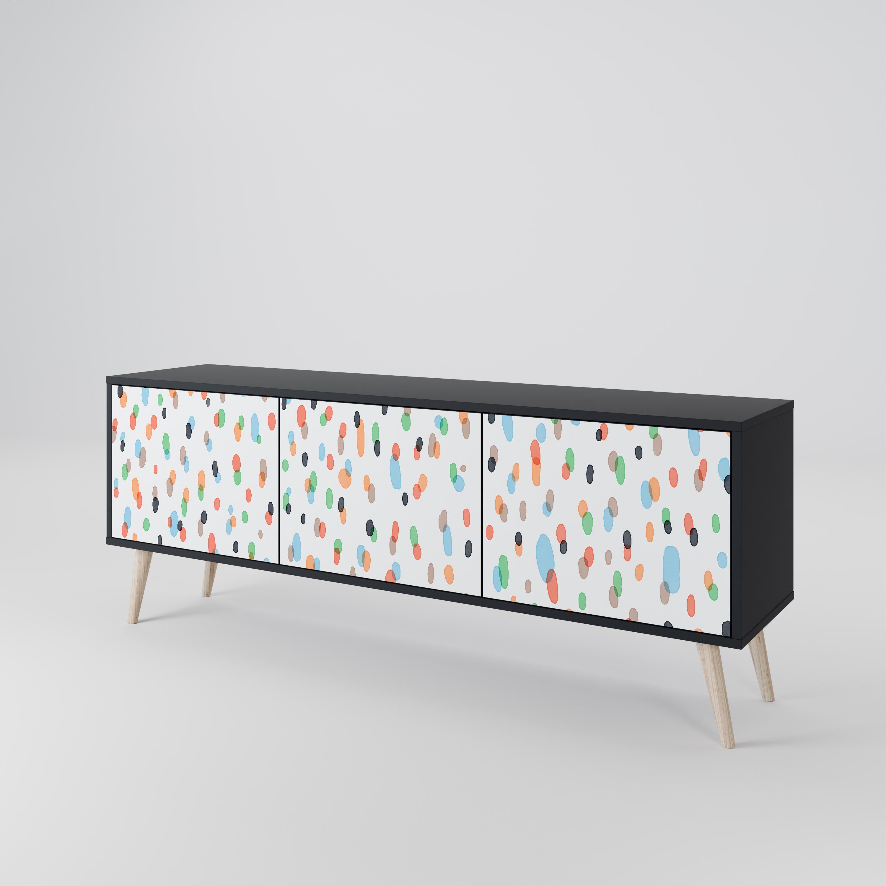ENERGETIC SPOTS TV-bänk med 3 dörrar