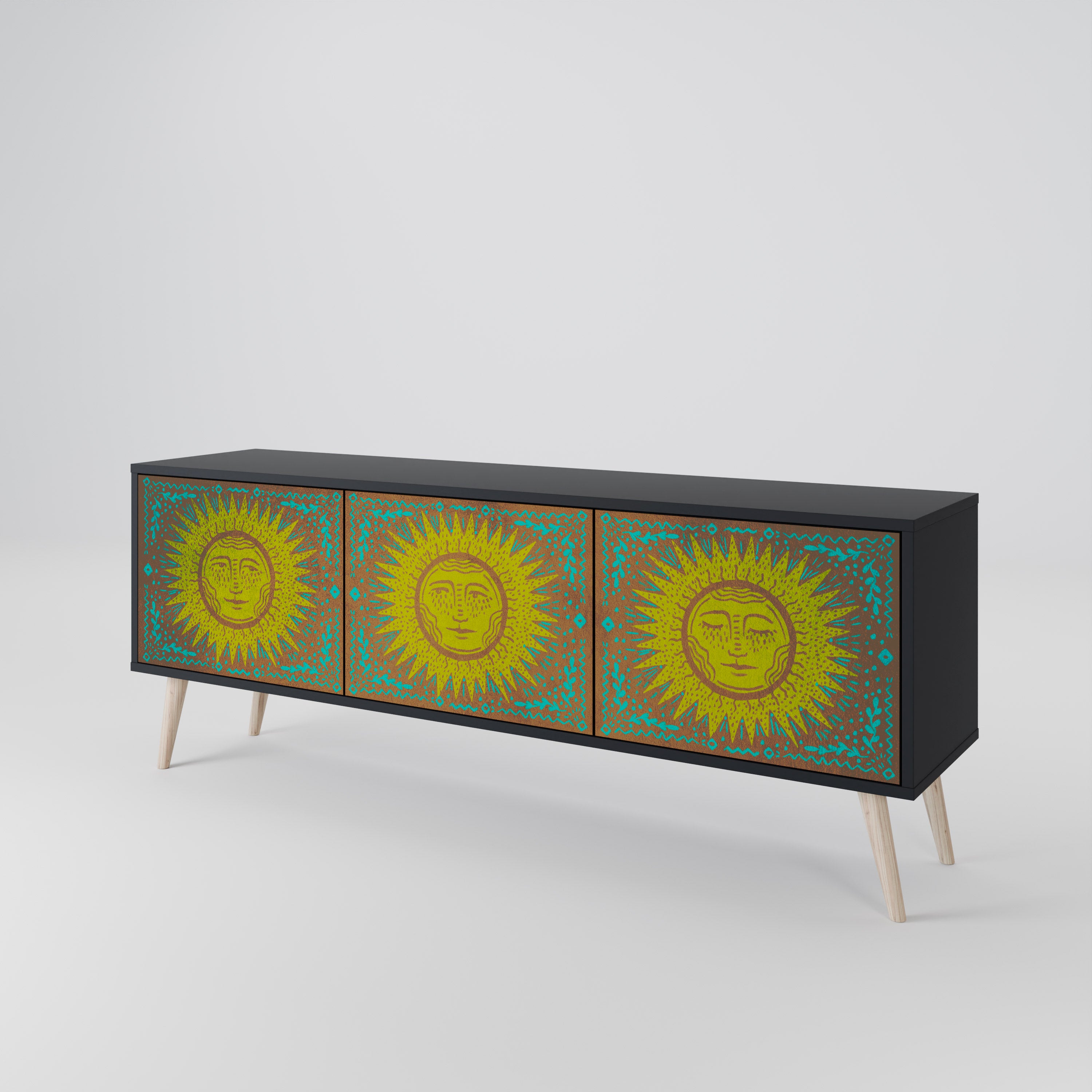 SUNSHINE EULOGY TV-bänk med 3 dörrar