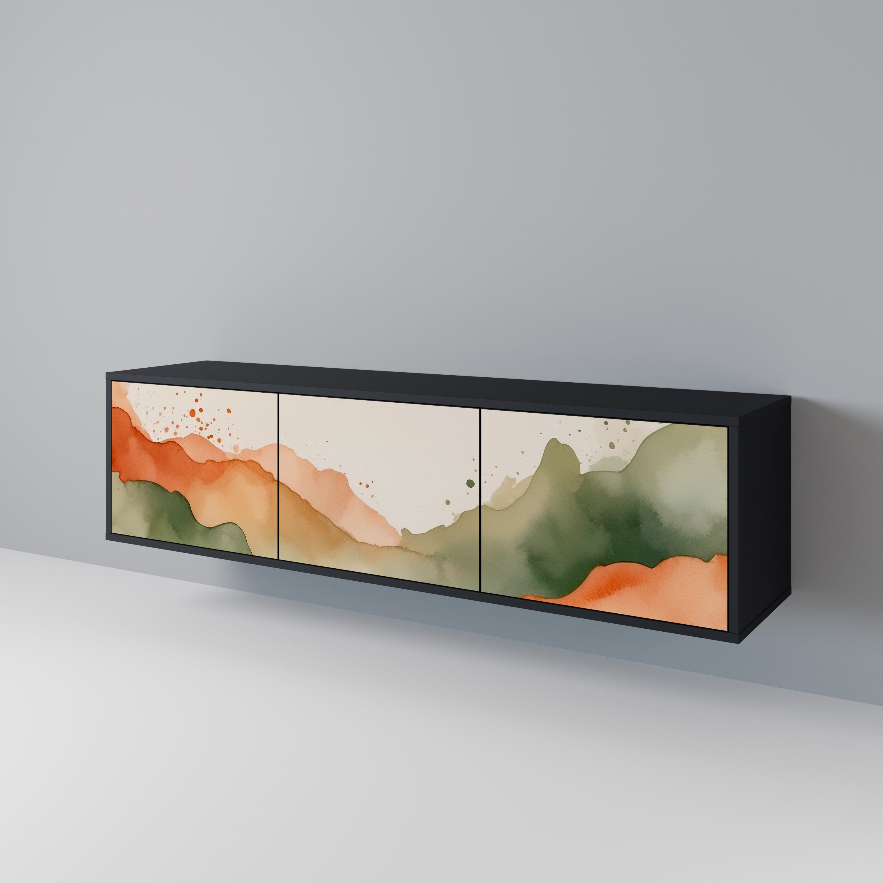 WATERCOLOUR PEAKS Móvel de TV de 3 Portas