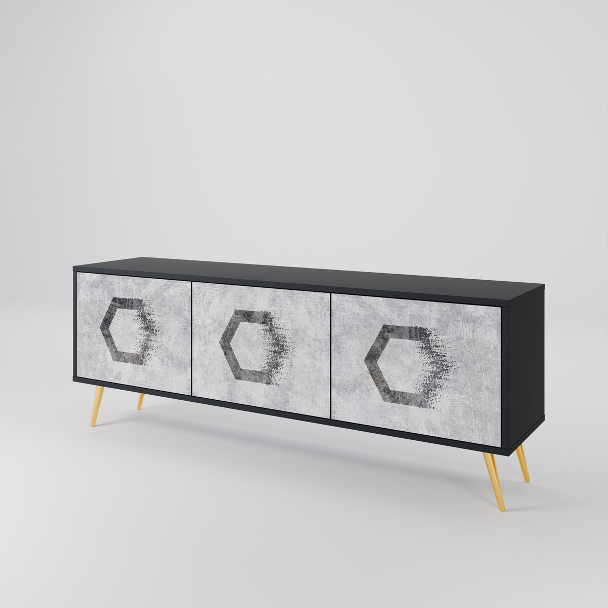 HEXAGONAL FIGURES 3-türiges TV-Lowboard