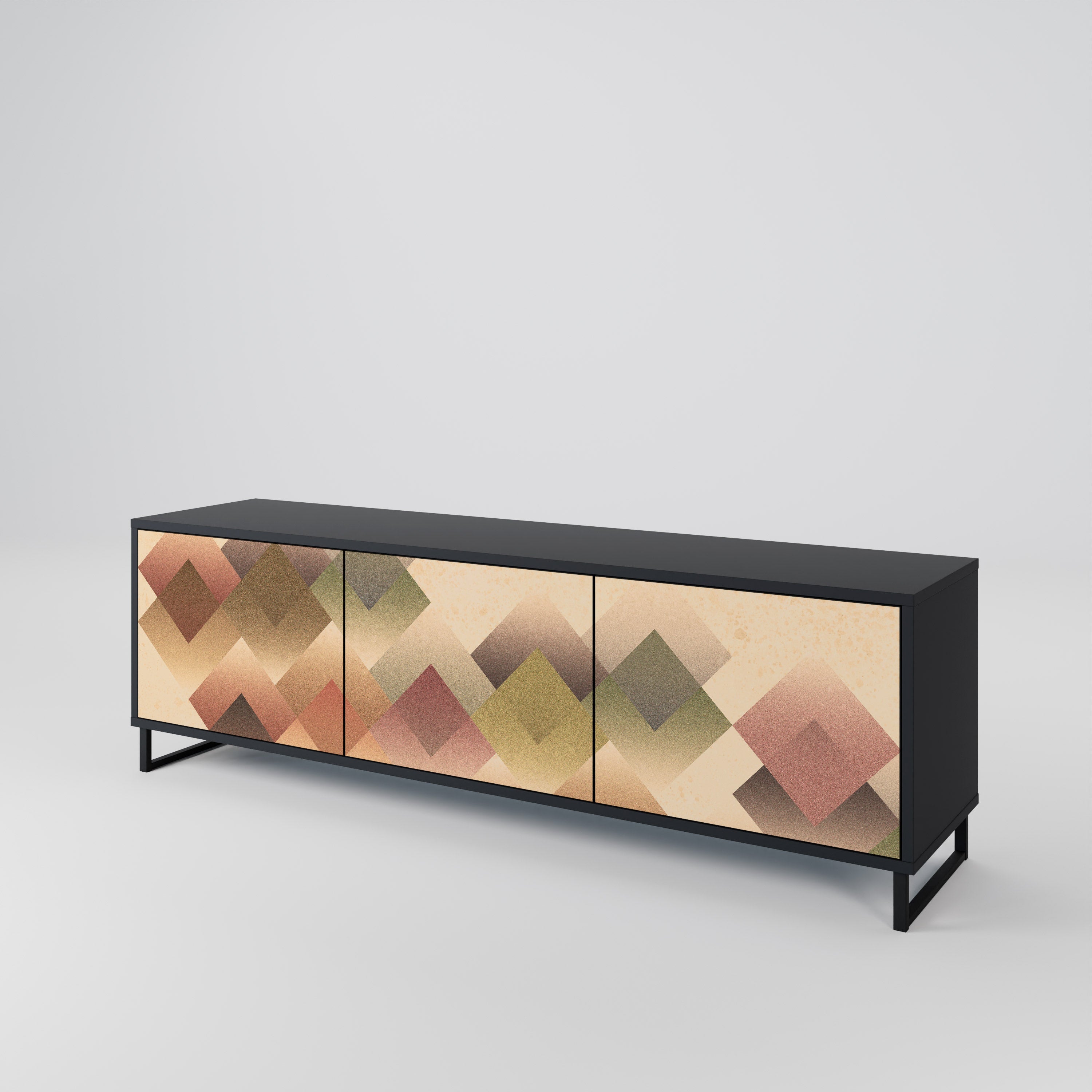 GEOMETRIC FUSION Móvel de TV de 3 Portas