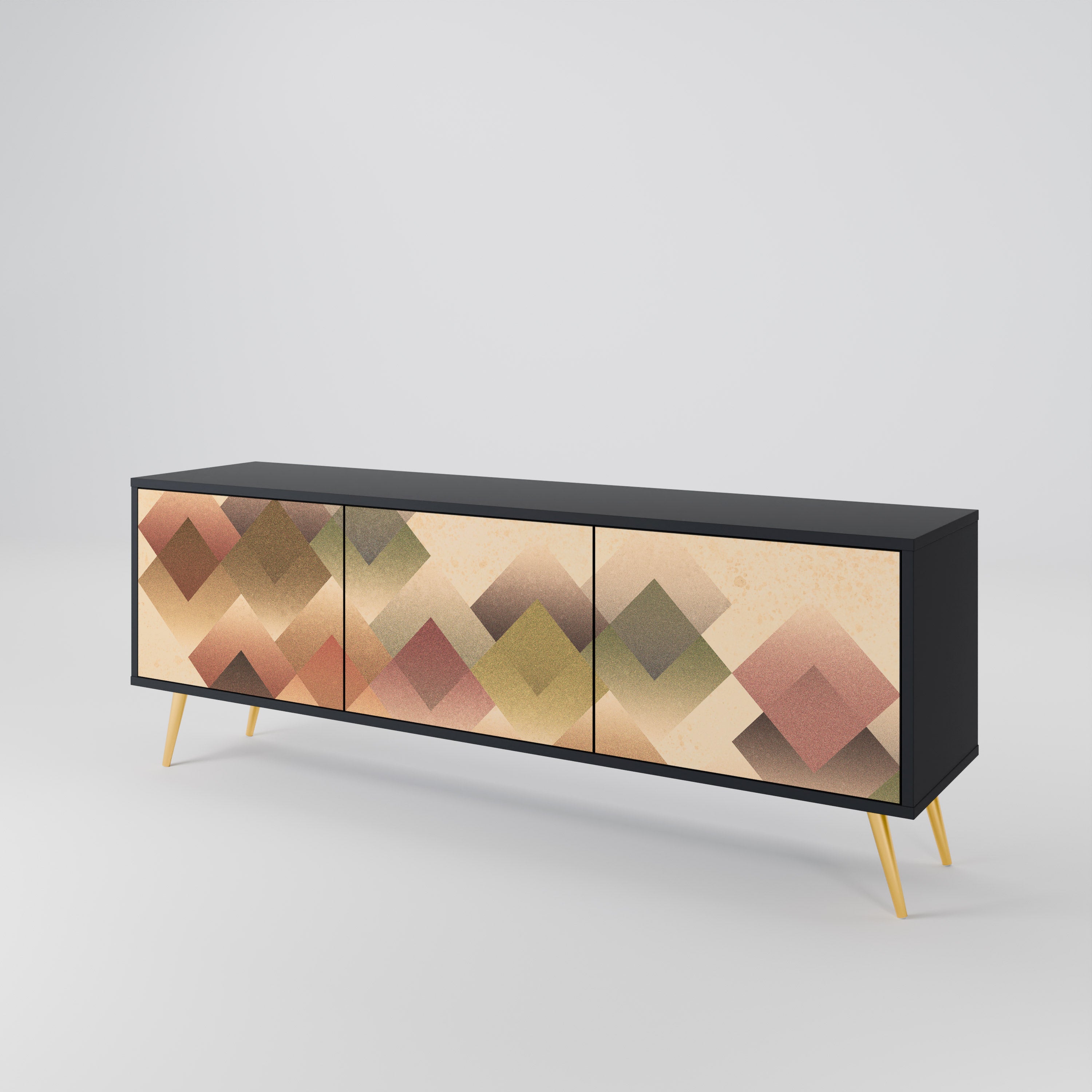 GEOMETRIC FUSION Móvel de TV de 3 Portas