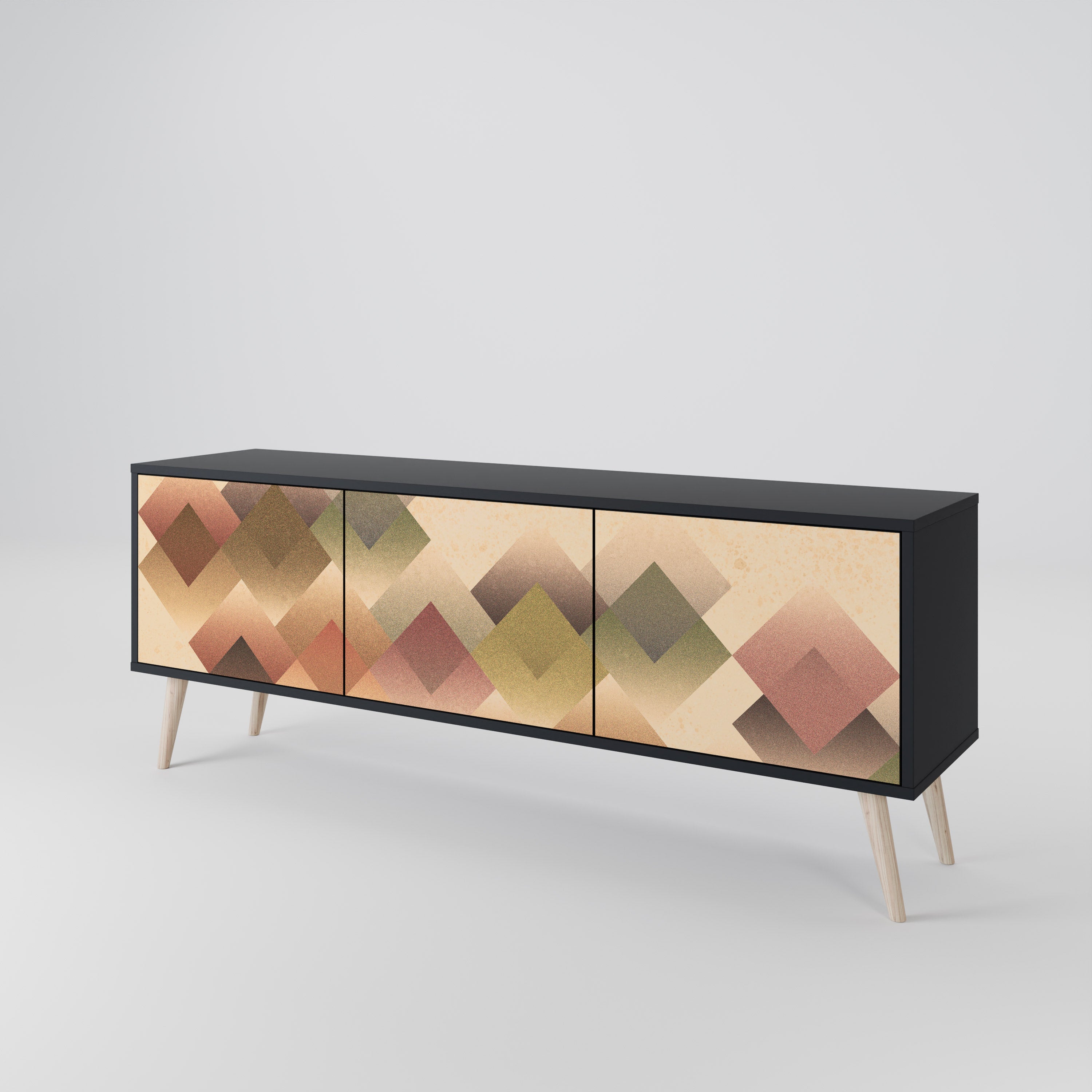GEOMETRIC FUSION Móvel de TV de 3 Portas