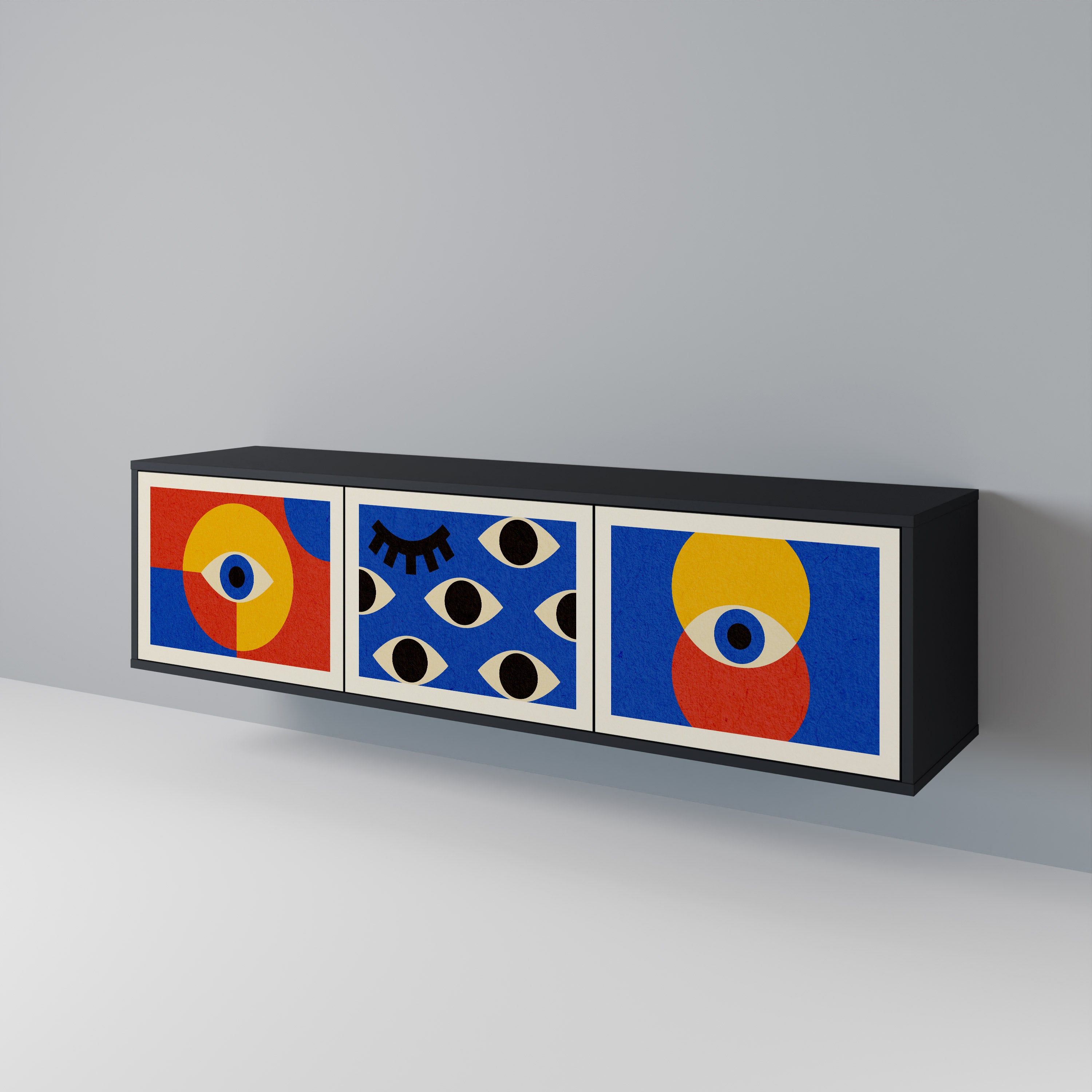 GEOMETRIC EYES Móvel de TV de 3 Portas