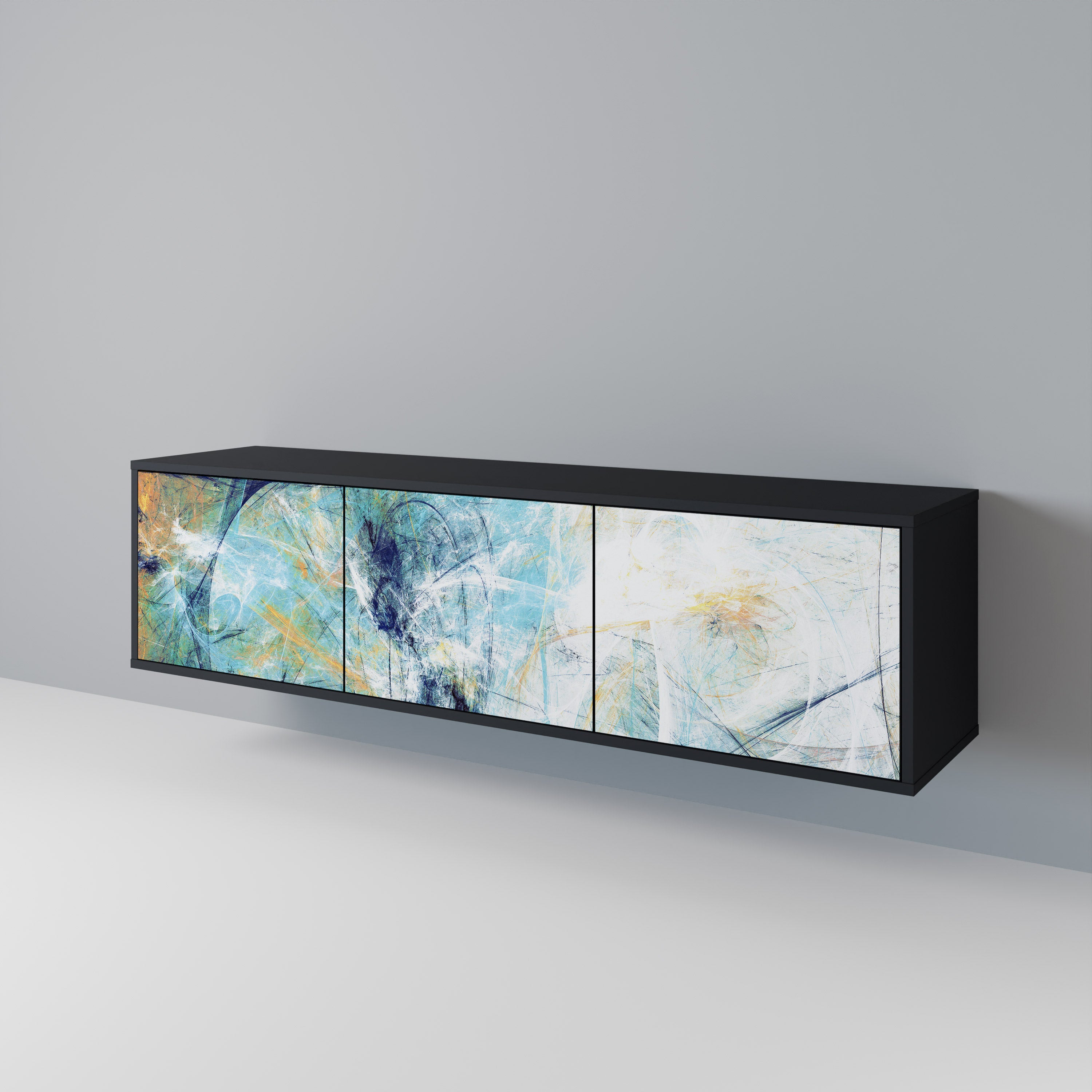ABSTRACT THOUGHTS Mueble de TV de 3 Puertas