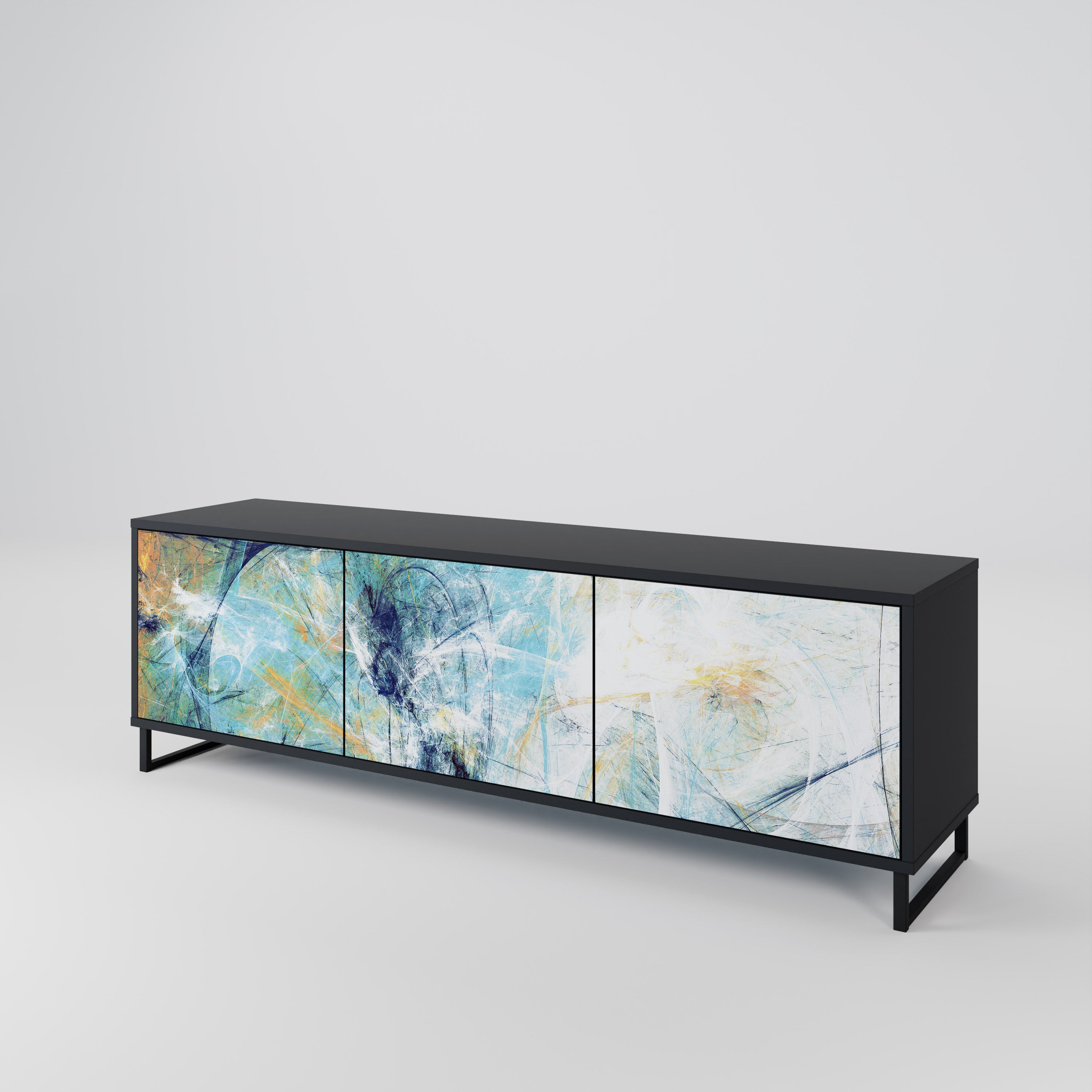 ABSTRACT THOUGHTS Mueble de TV de 3 Puertas
