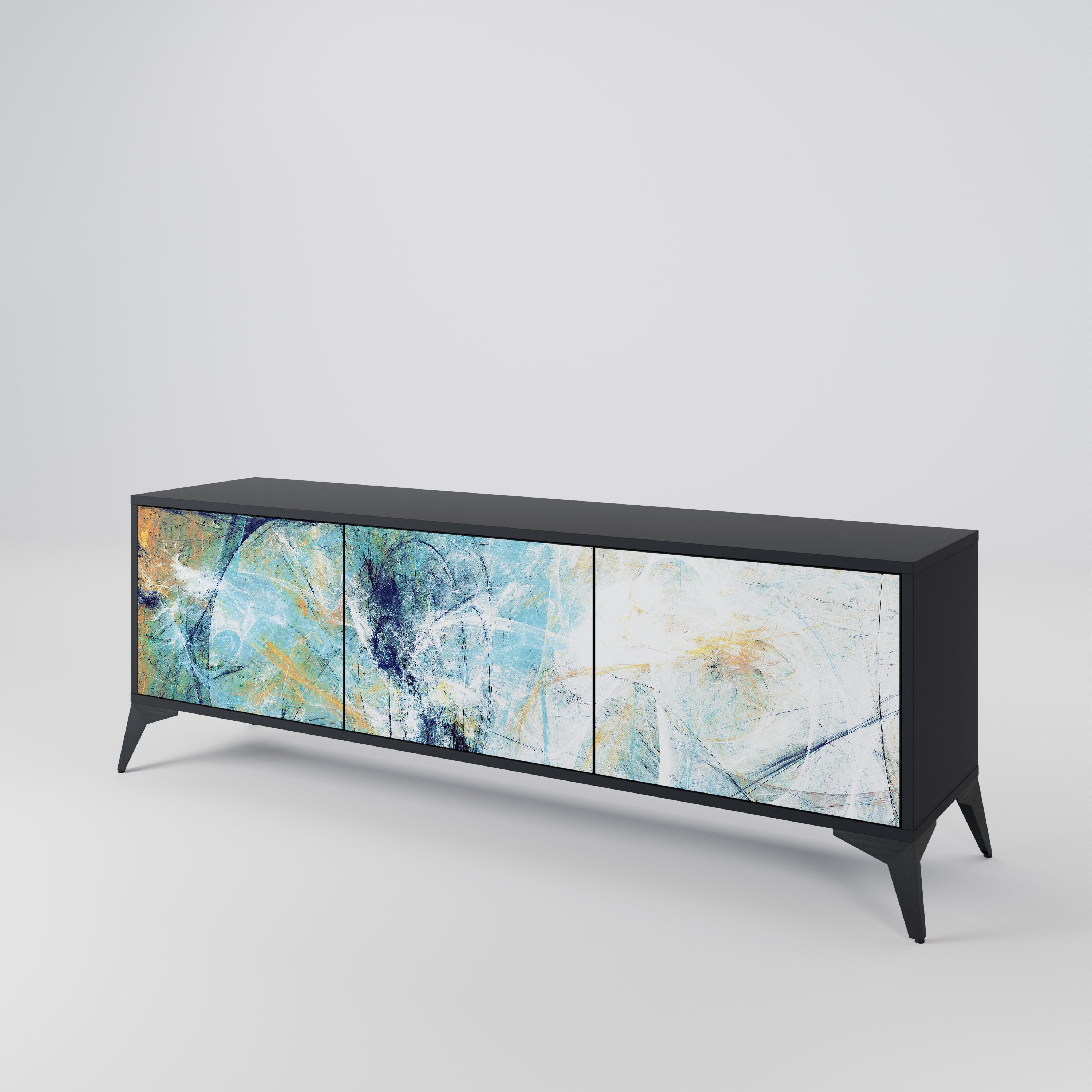 ABSTRACT THOUGHTS Mueble de TV de 3 Puertas