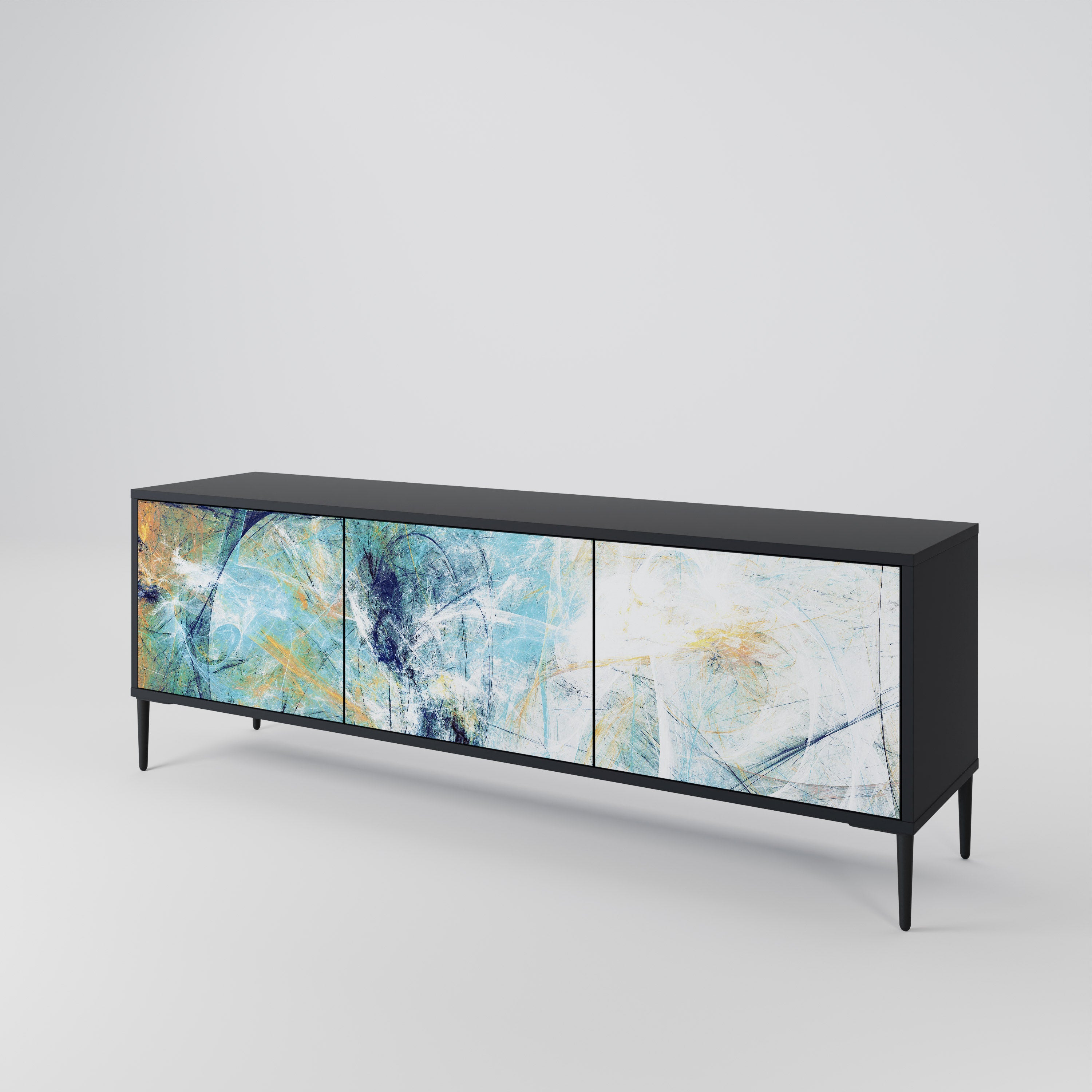 ABSTRACT THOUGHTS Mueble de TV de 3 Puertas