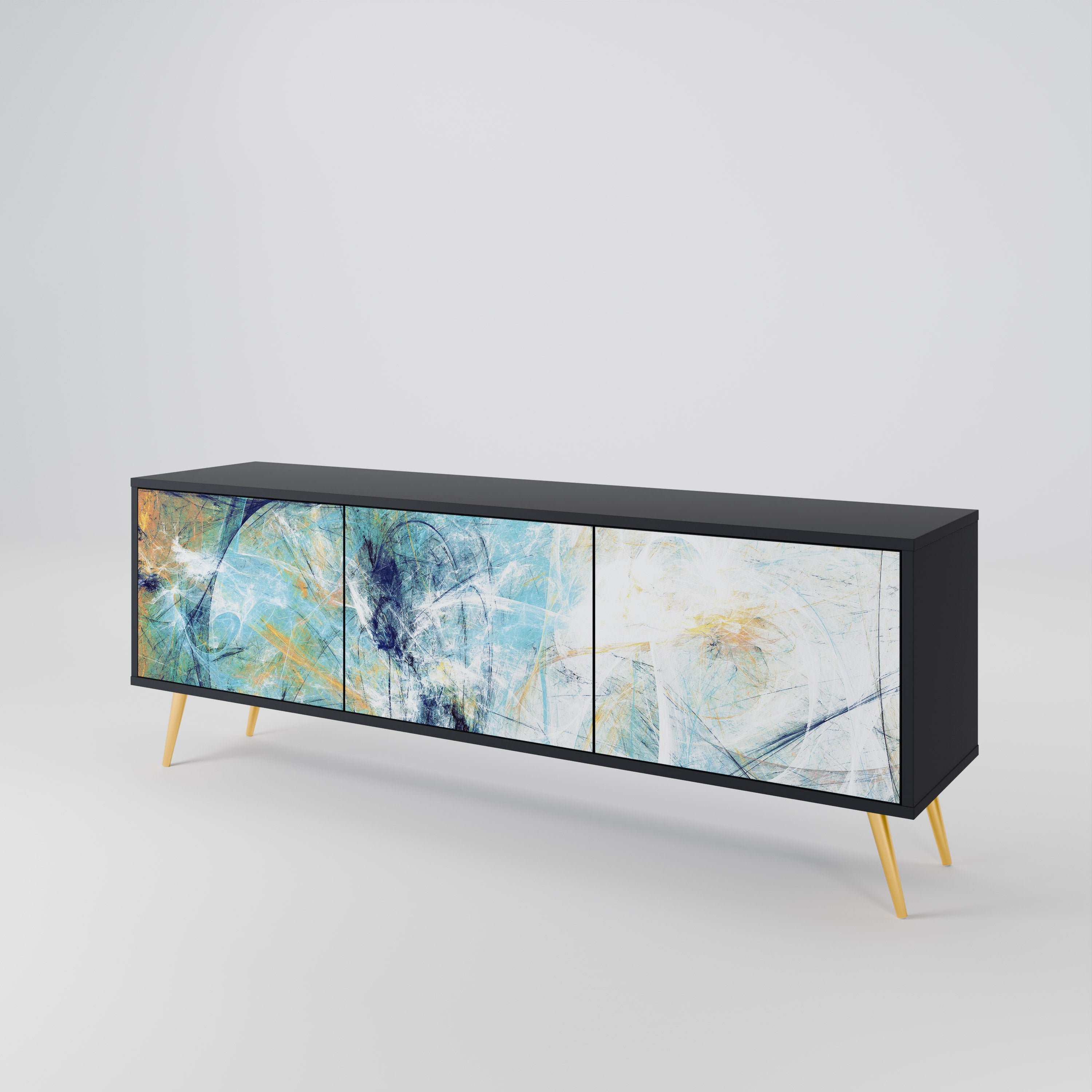 ABSTRACT THOUGHTS Mueble de TV de 3 Puertas