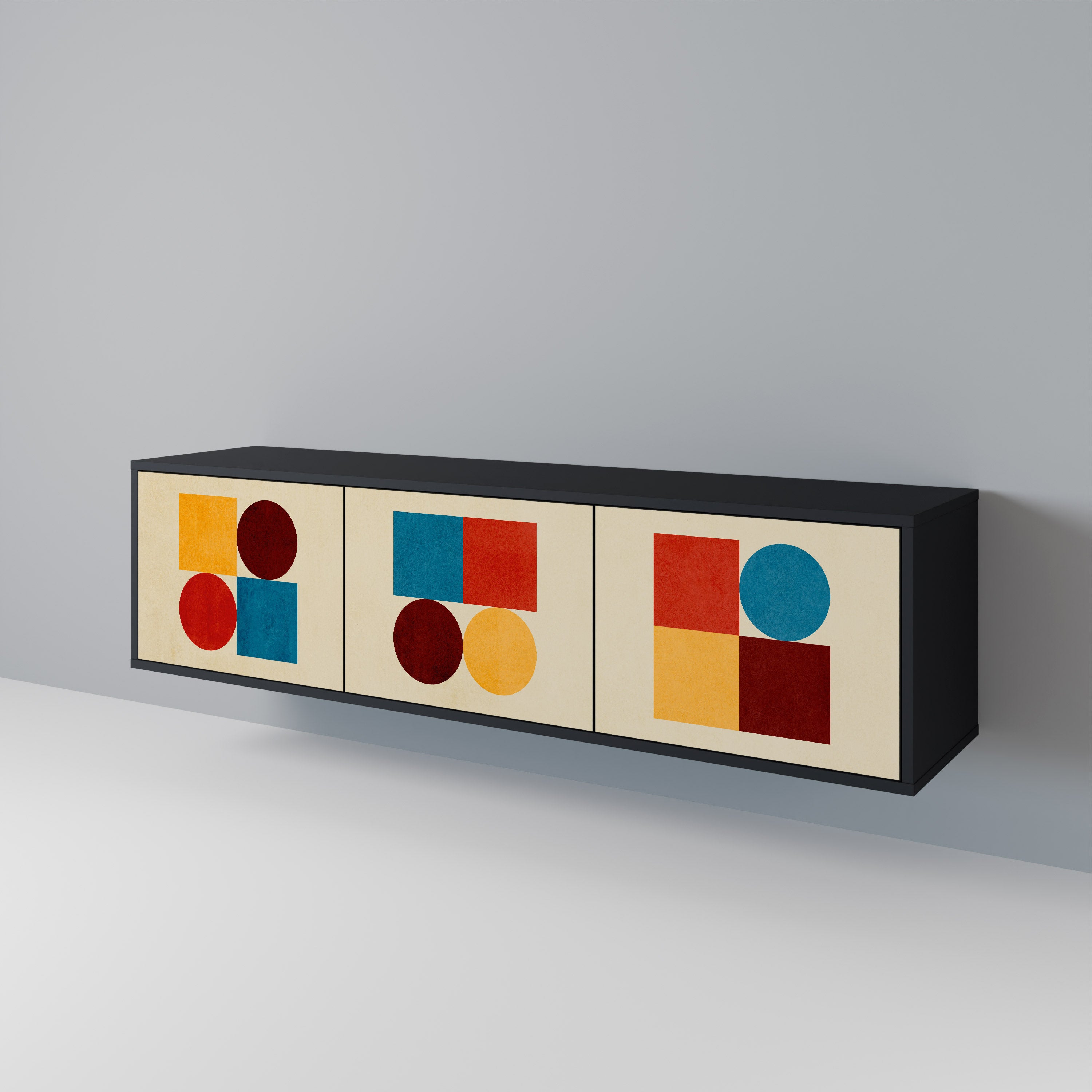 GEOMETRIC PUZZLE Mueble de TV de 3 Puertas