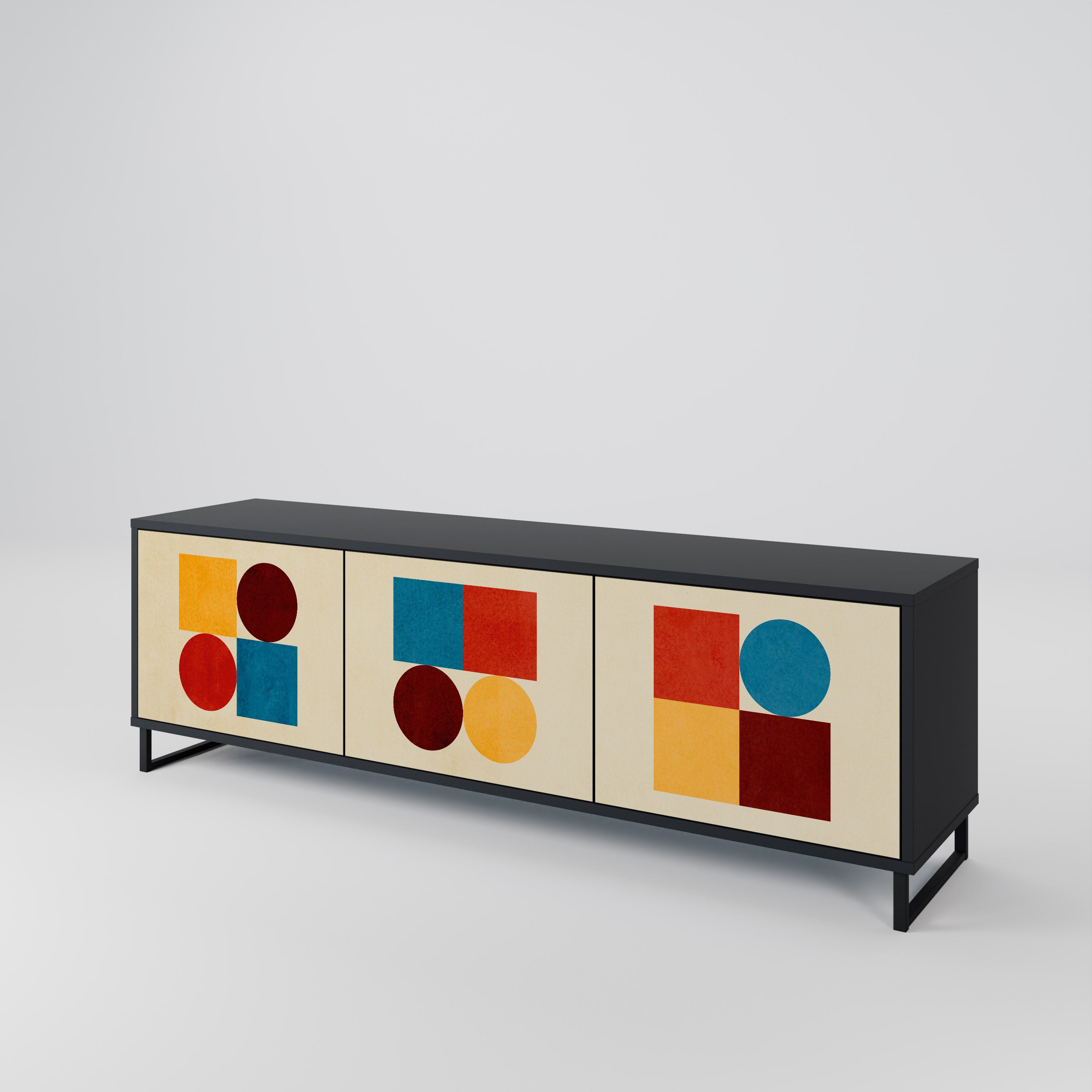GEOMETRIC PUZZLE Mueble de TV de 3 Puertas