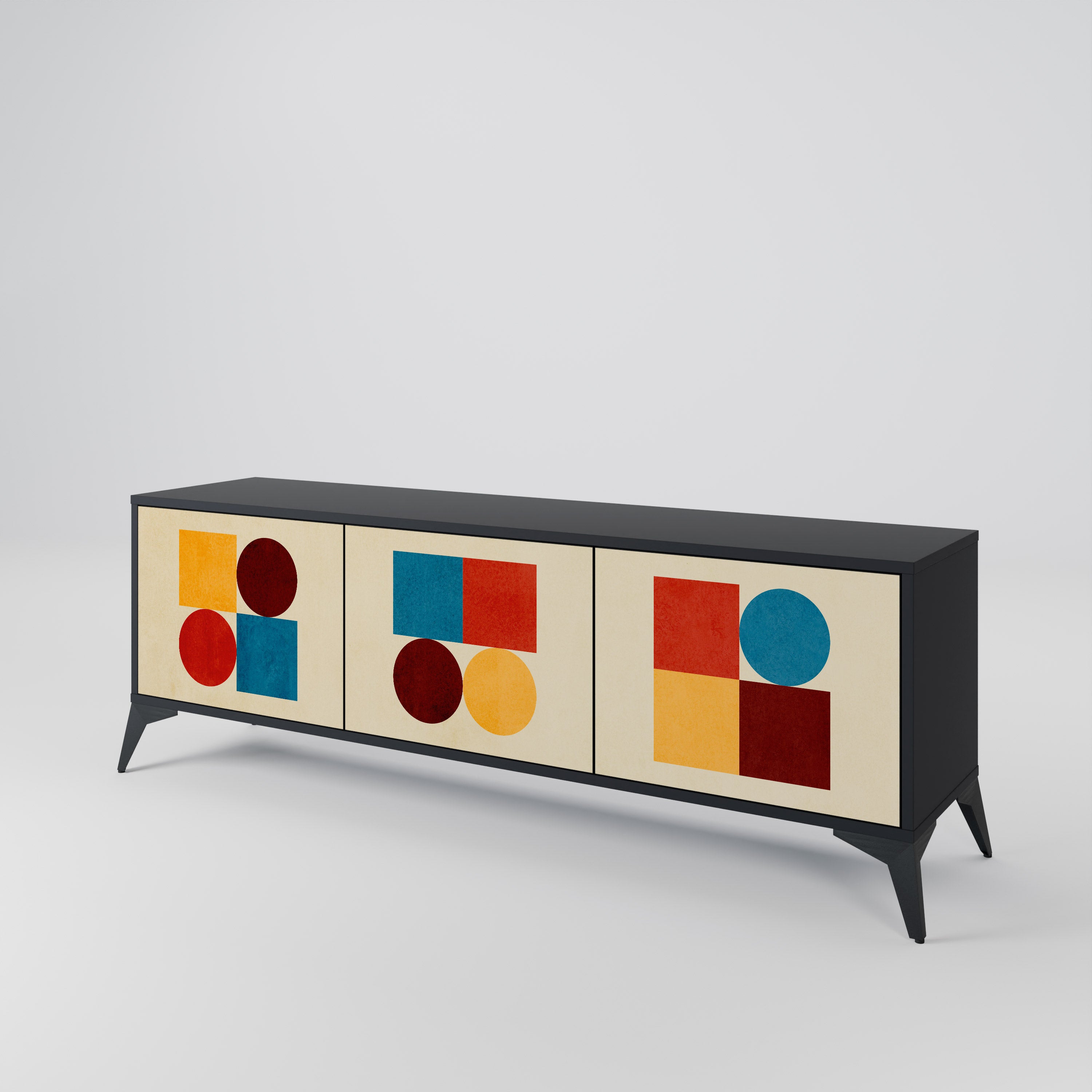 GEOMETRIC PUZZLE Mueble de TV de 3 Puertas