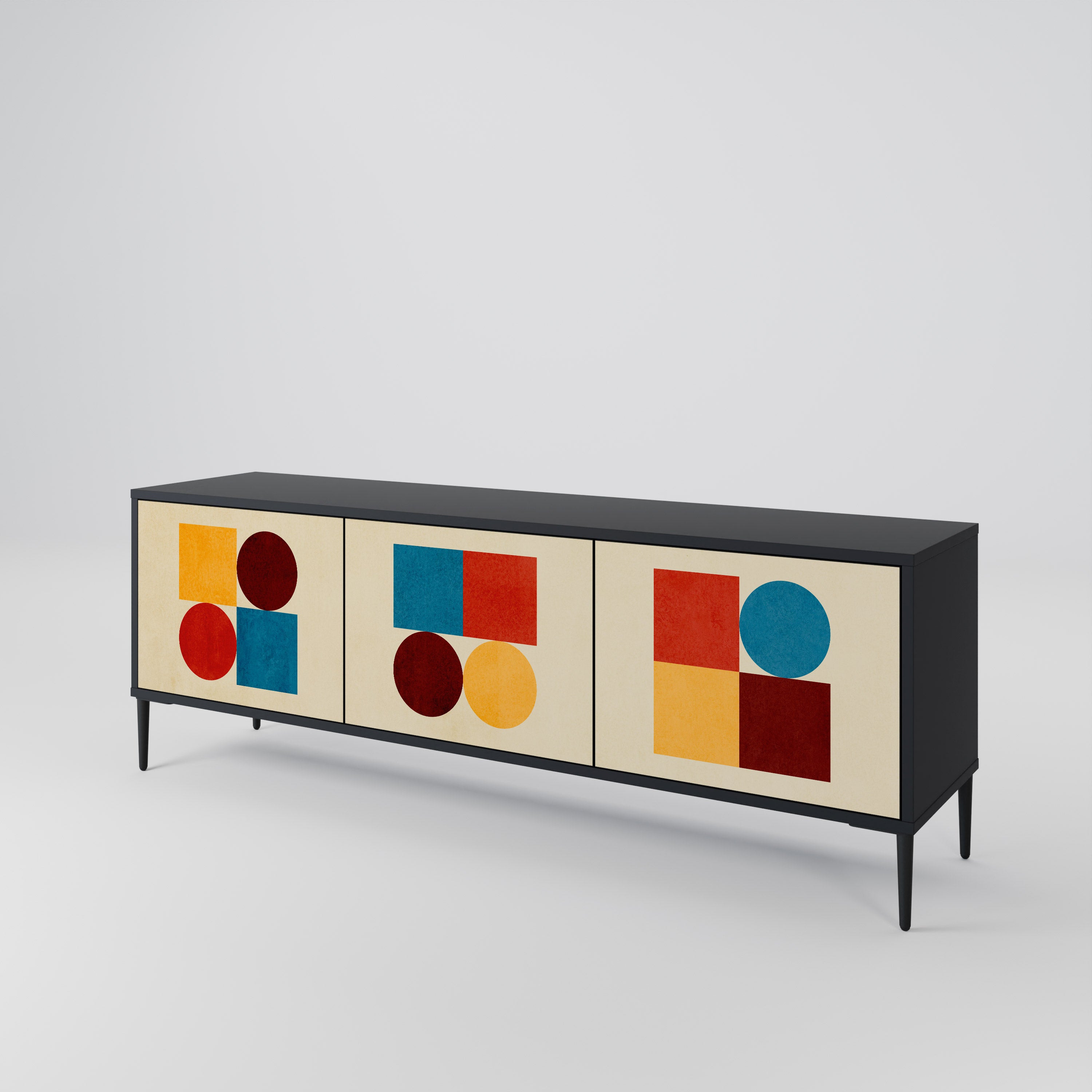 GEOMETRIC PUZZLE Mueble de TV de 3 Puertas