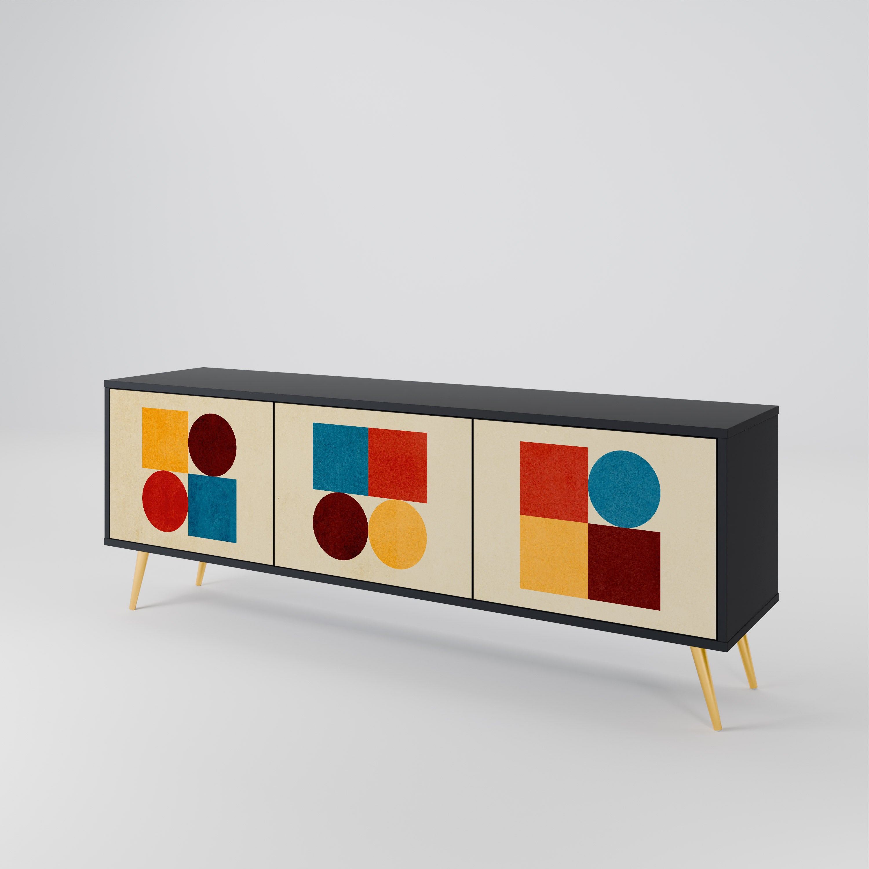 GEOMETRIC PUZZLE Mueble de TV de 3 Puertas