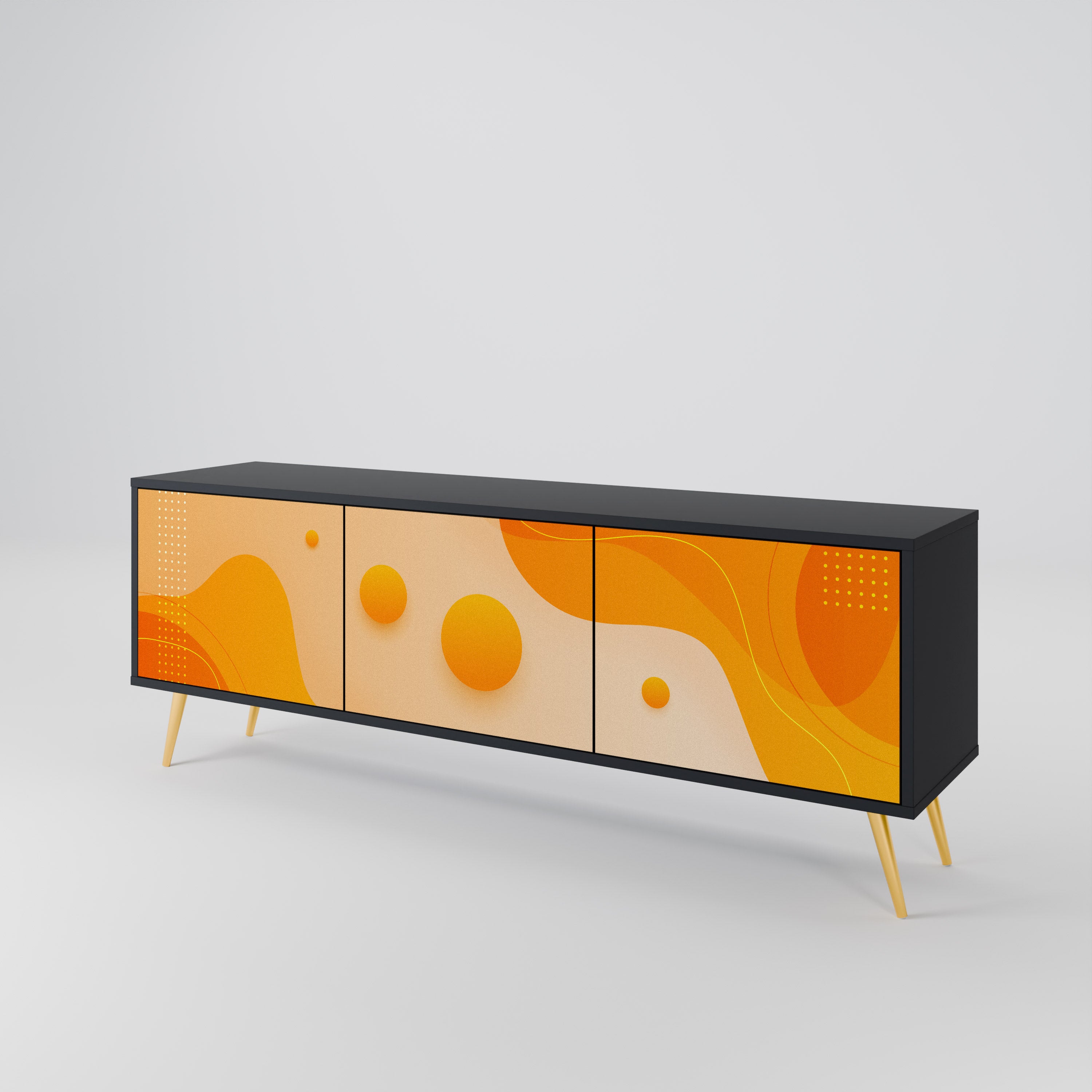 ORANGE ARRANGEMENT Mueble de TV de 3 Puertas