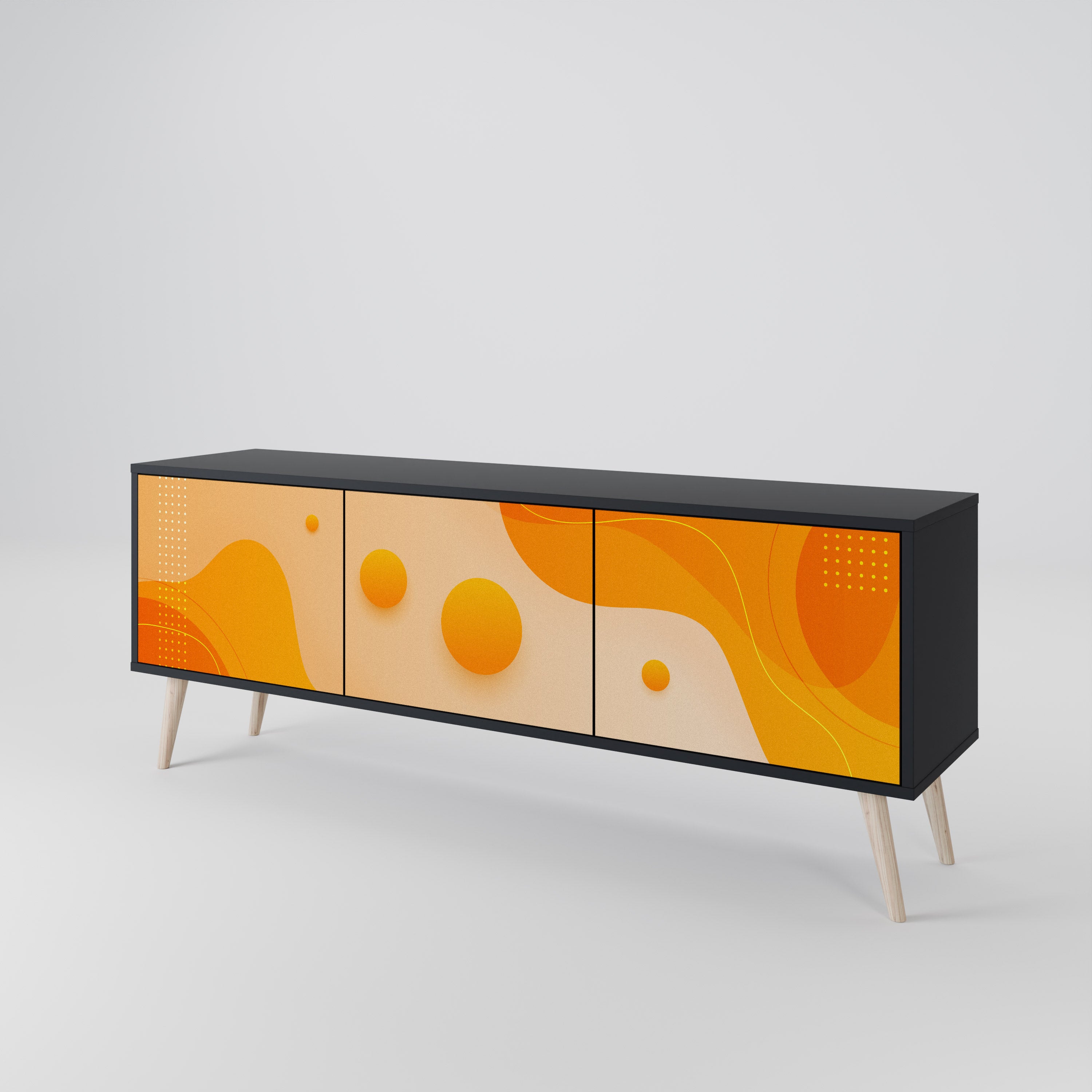 ORANGE ARRANGEMENT Mueble de TV de 3 Puertas