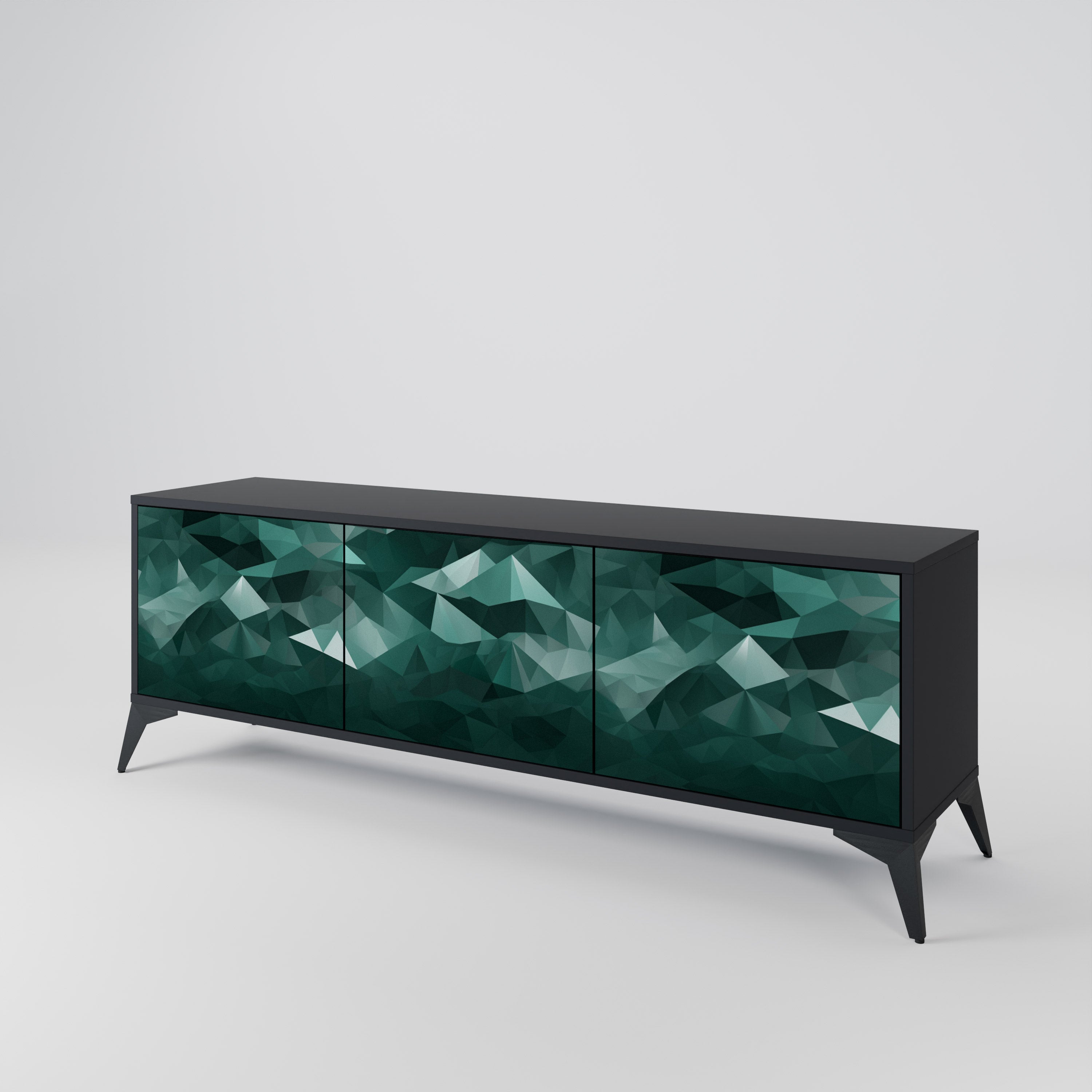 POLYGONAL FLOATING Mueble de TV de 3 Puertas