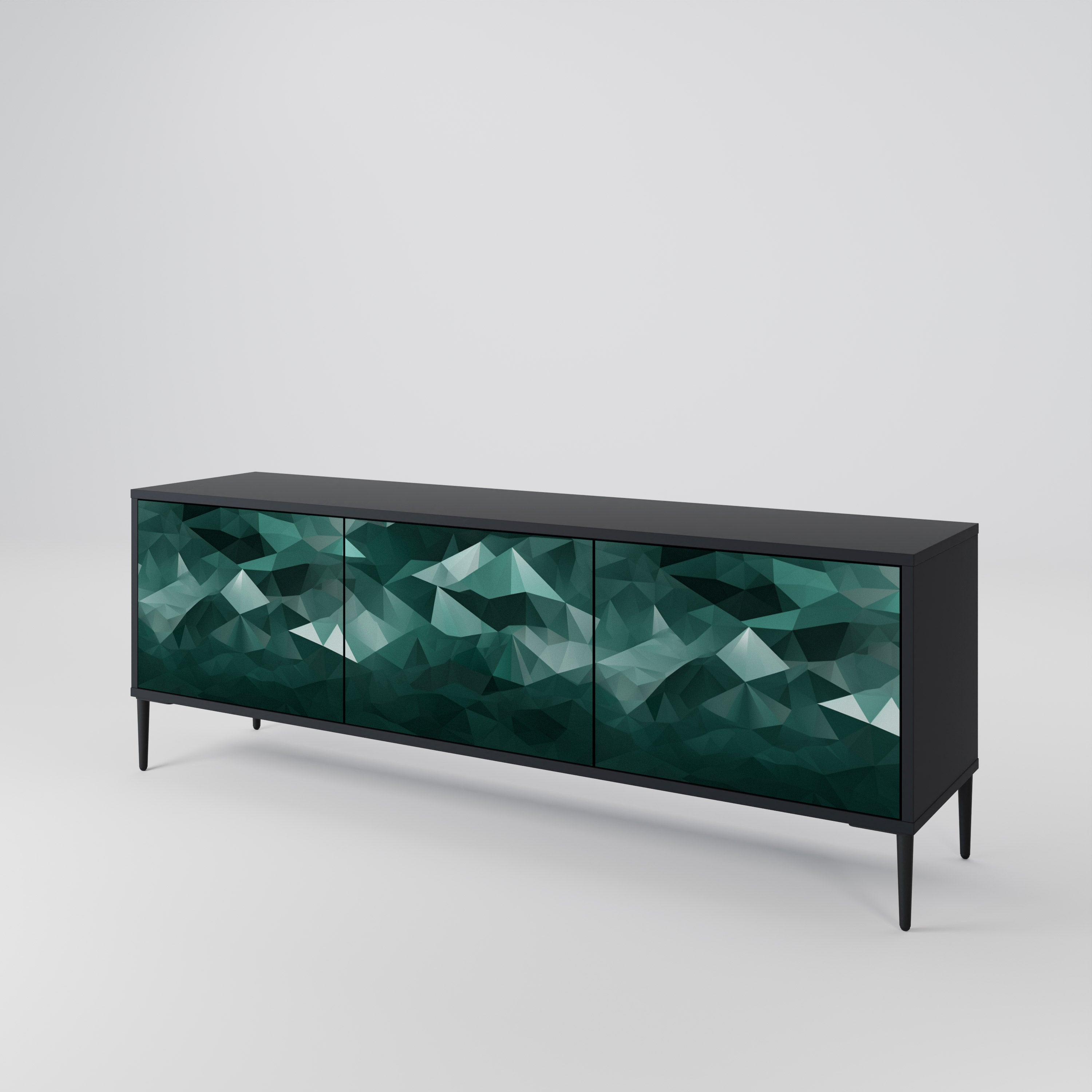 POLYGONAL FLOATING Mueble de TV de 3 Puertas