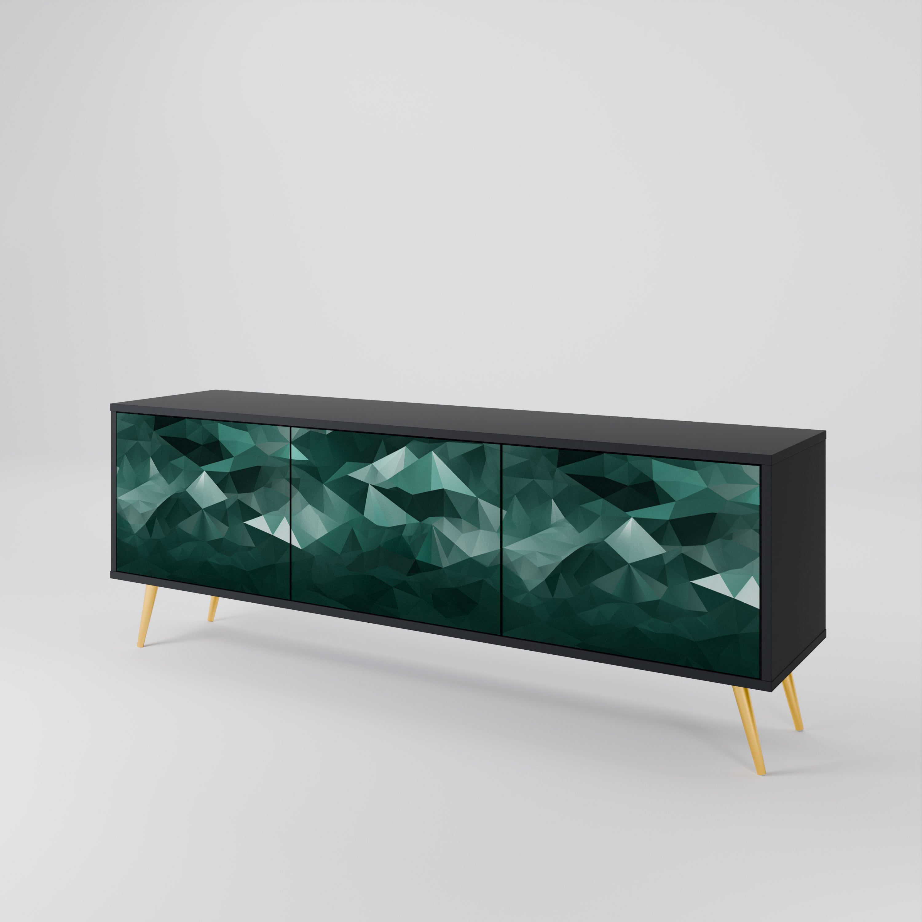 POLYGONAL FLOATING Mueble de TV de 3 Puertas