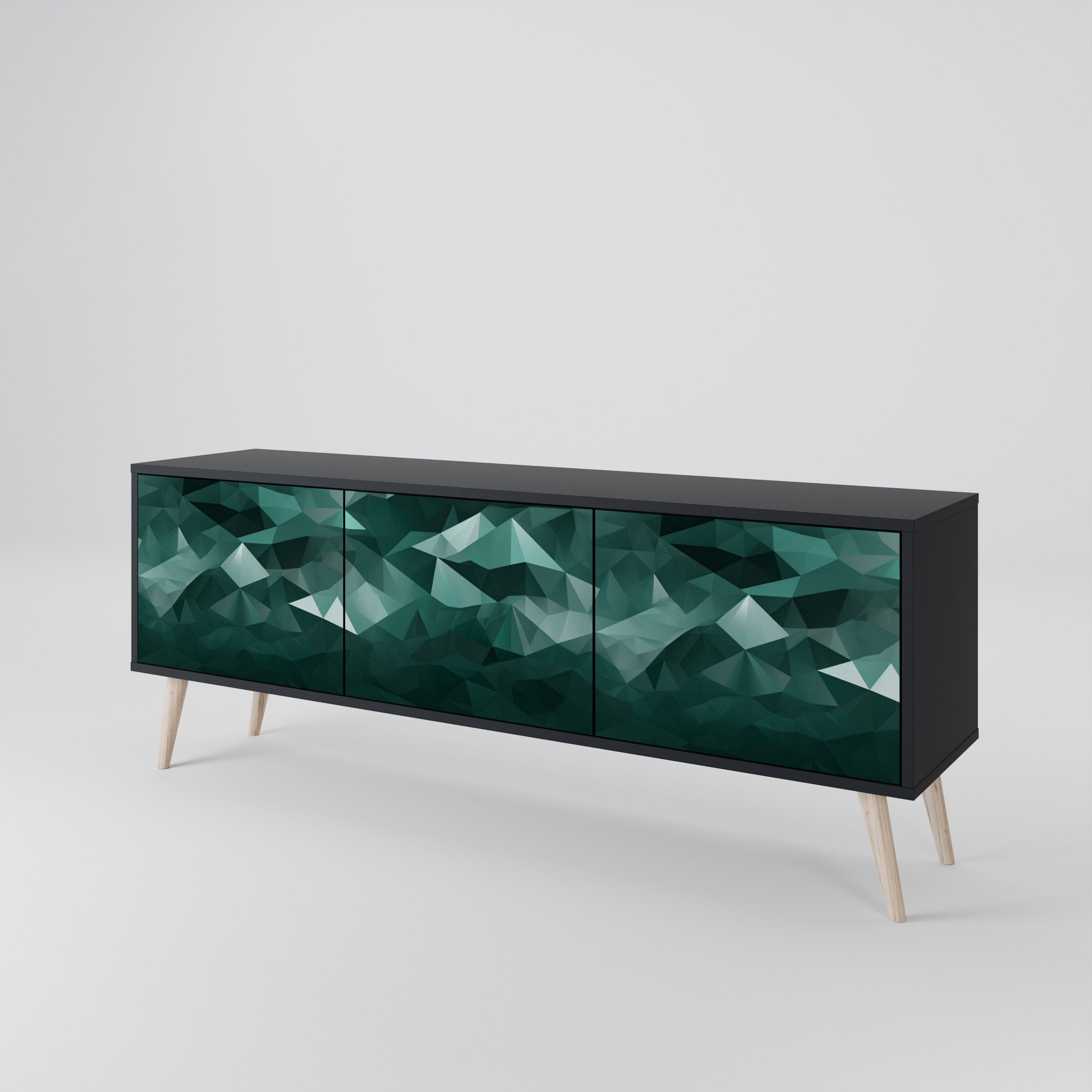 POLYGONAL FLOATING Mueble de TV de 3 Puertas