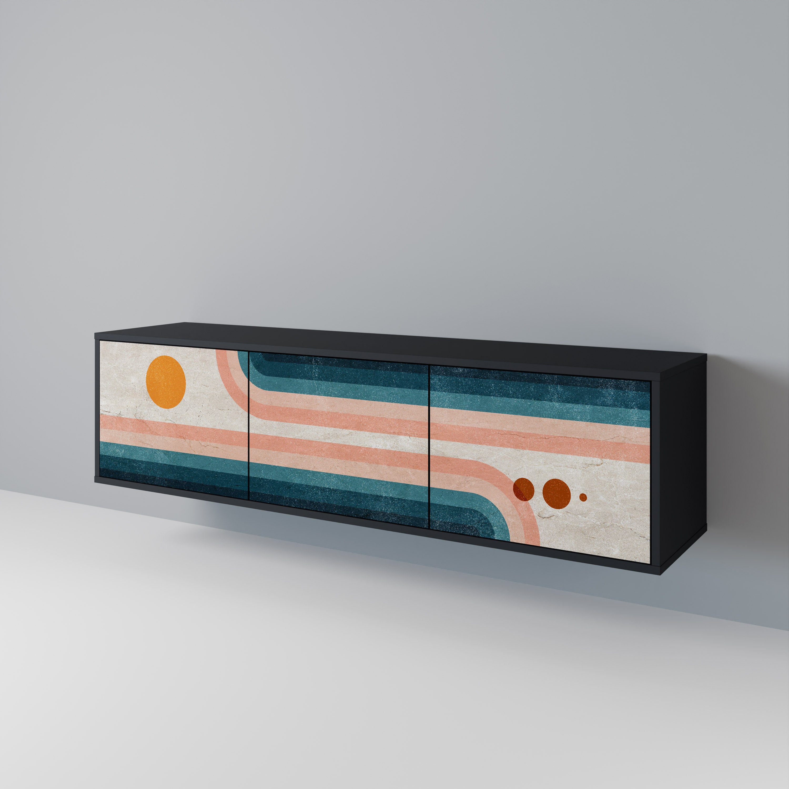 TWO HALVES Mueble de TV de 3 Puertas