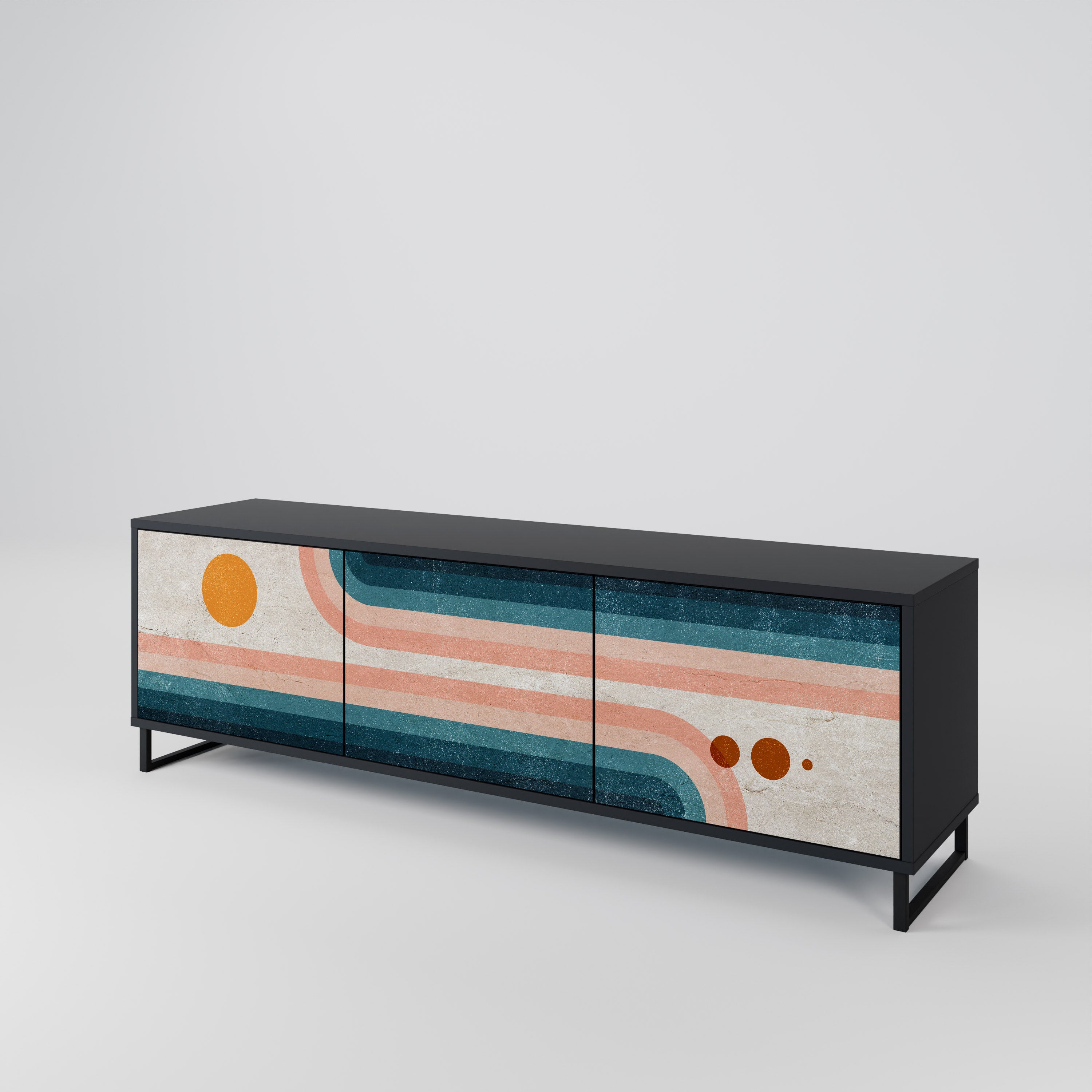 TWO HALVES Mueble de TV de 3 Puertas