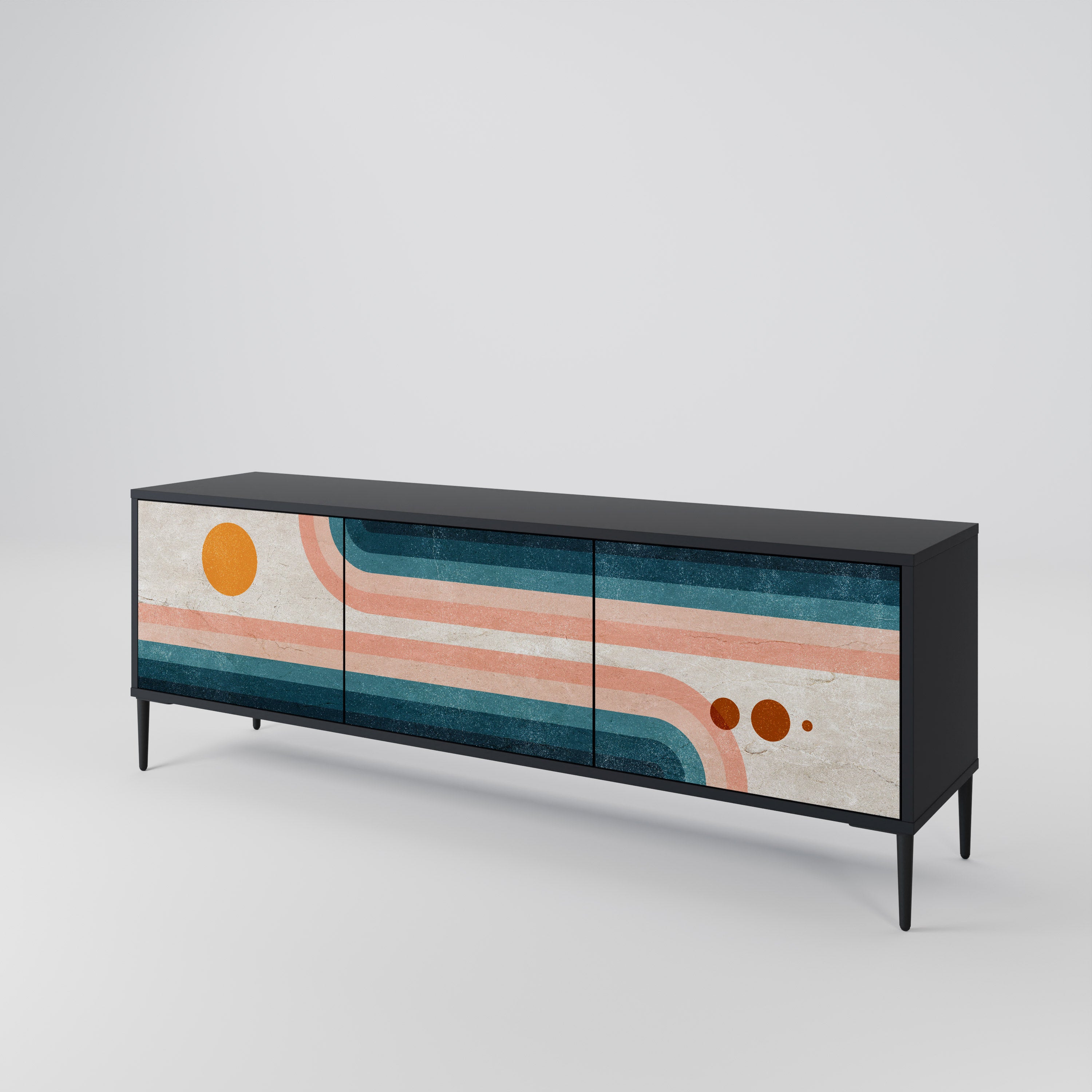 TWO HALVES Mueble de TV de 3 Puertas