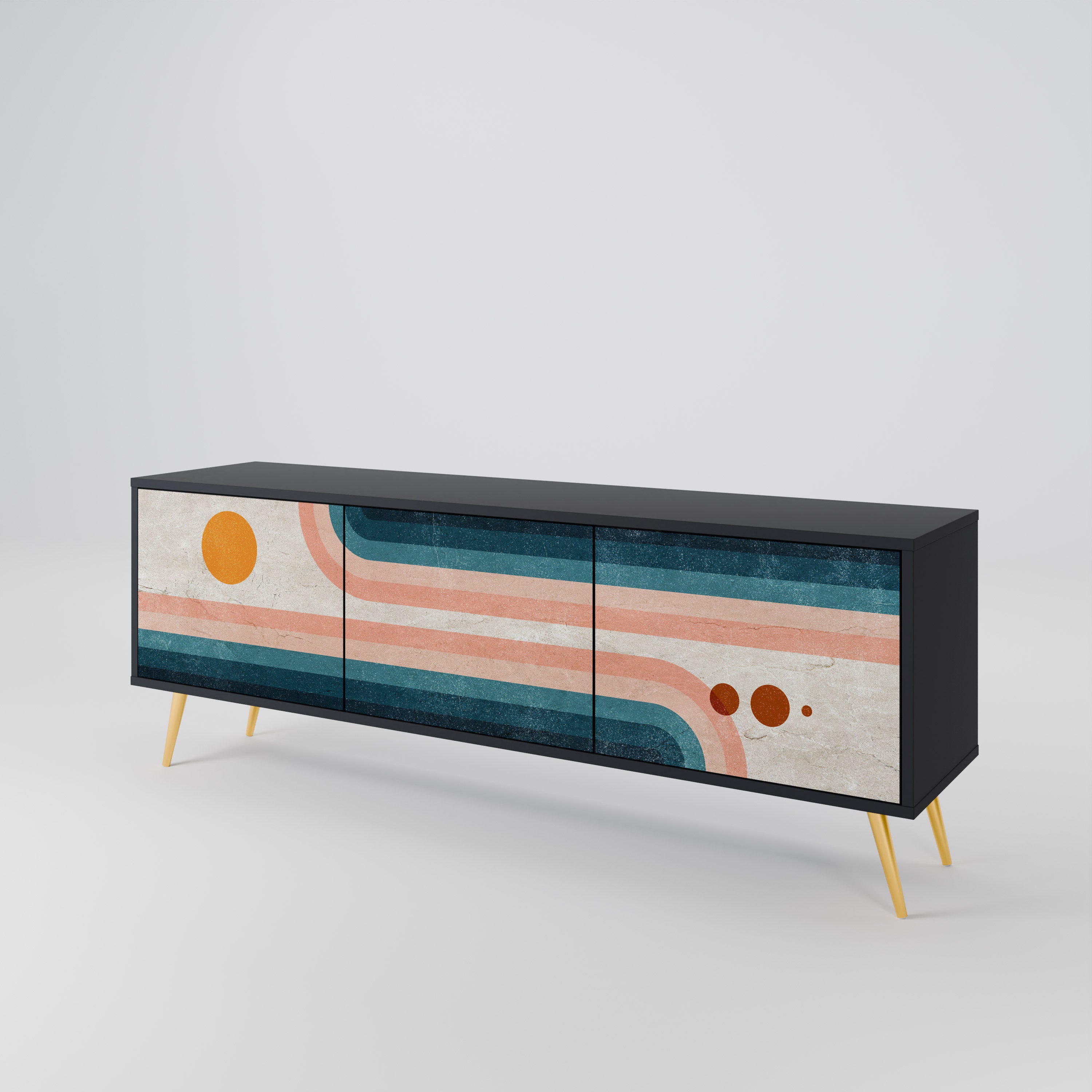 TWO HALVES Mueble de TV de 3 Puertas