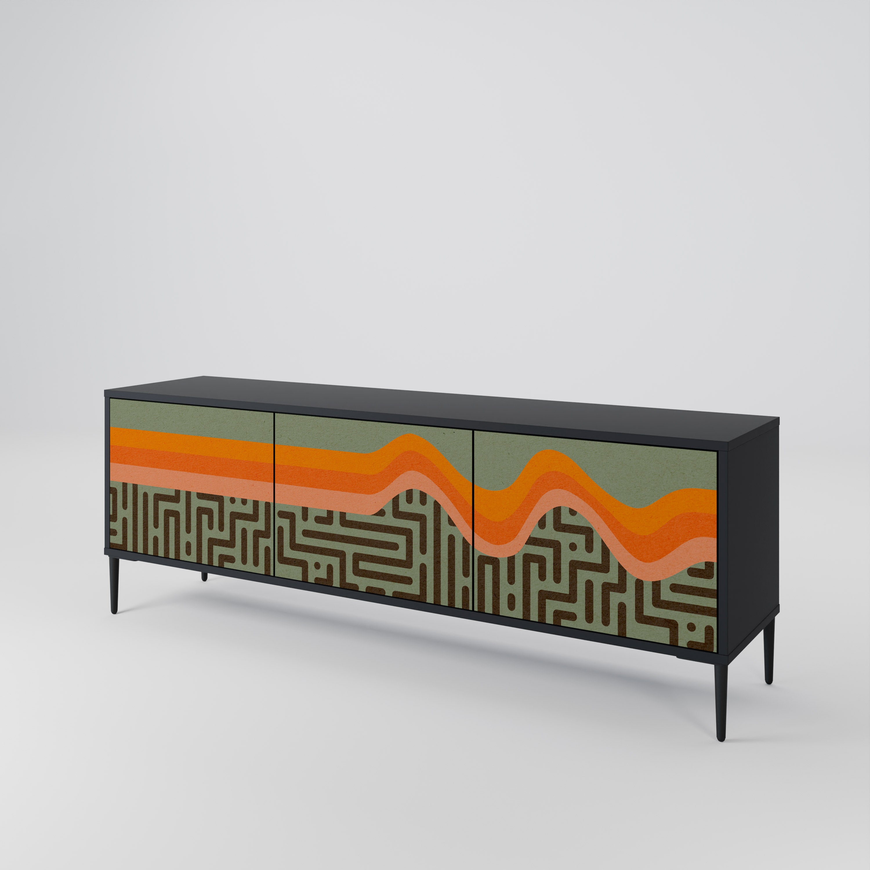 SIMPLE SOLUTIONS Mueble de TV de 3 Puertas