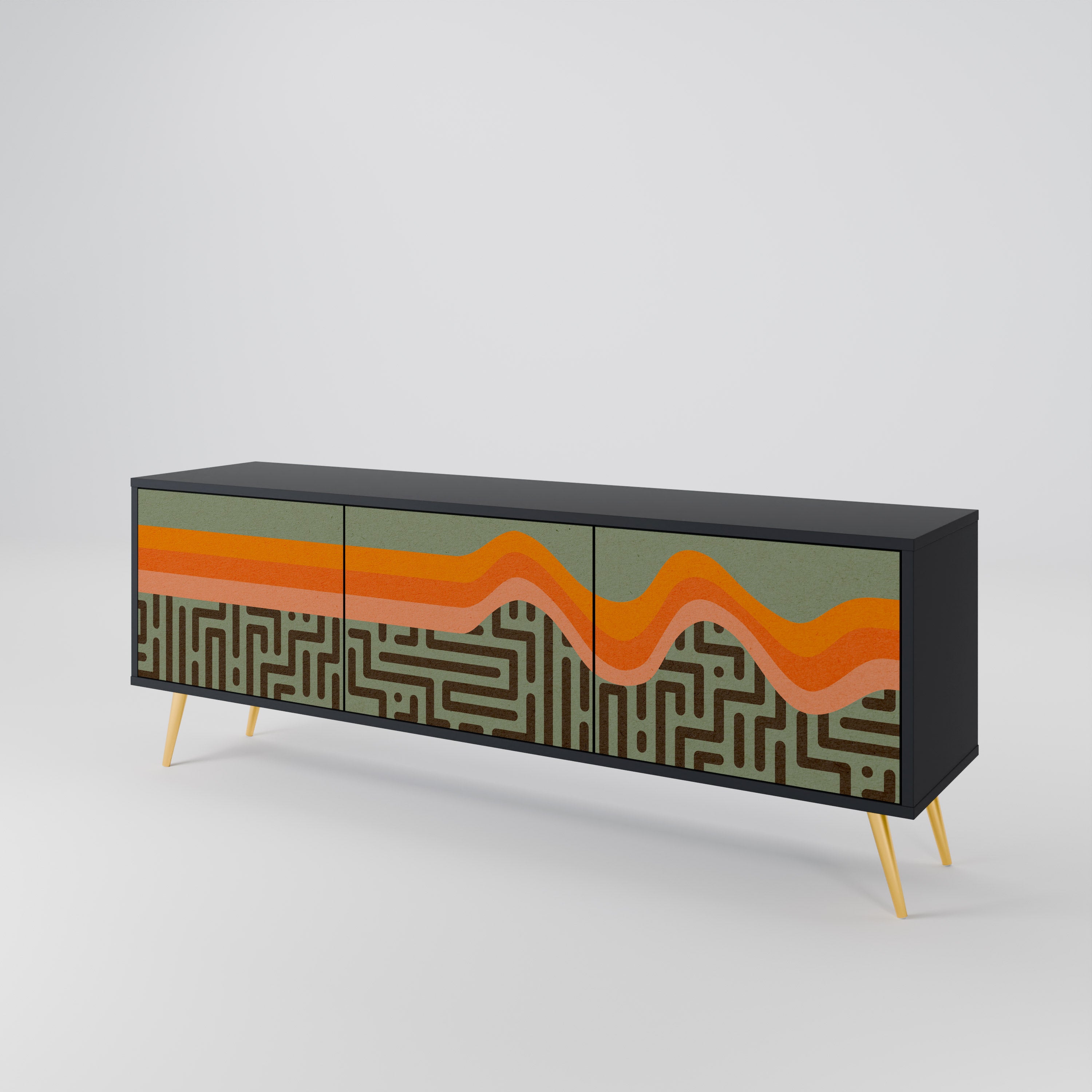 SIMPLE SOLUTIONS Mueble de TV de 3 Puertas