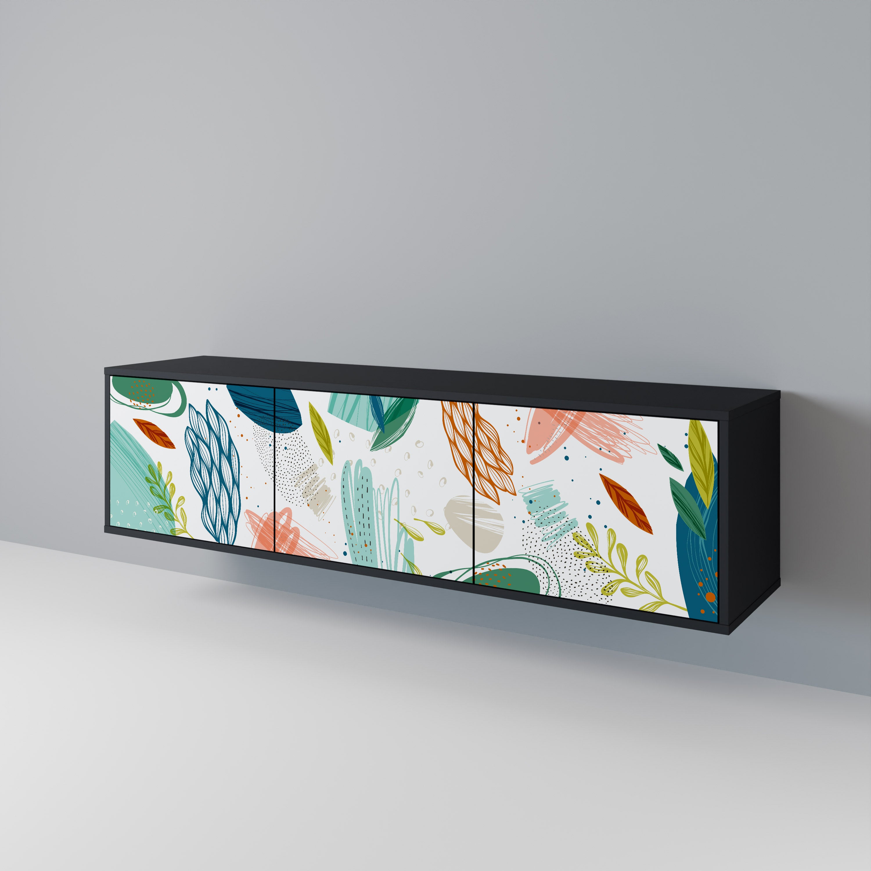 BOTANICAL HURRICANE Mueble de TV de 3 Puertas